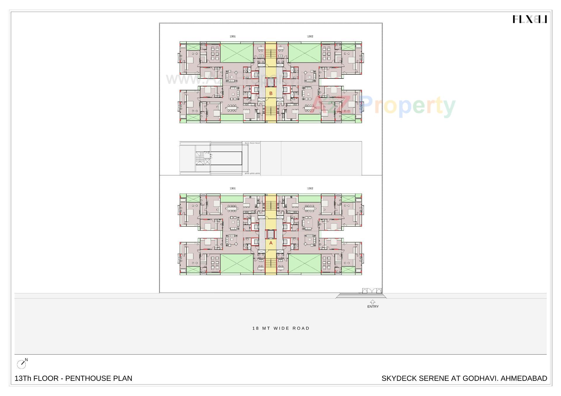 Layout of real estate project Skydeck Serene located at Ghodhavi, Ahmedabad, Gujarat