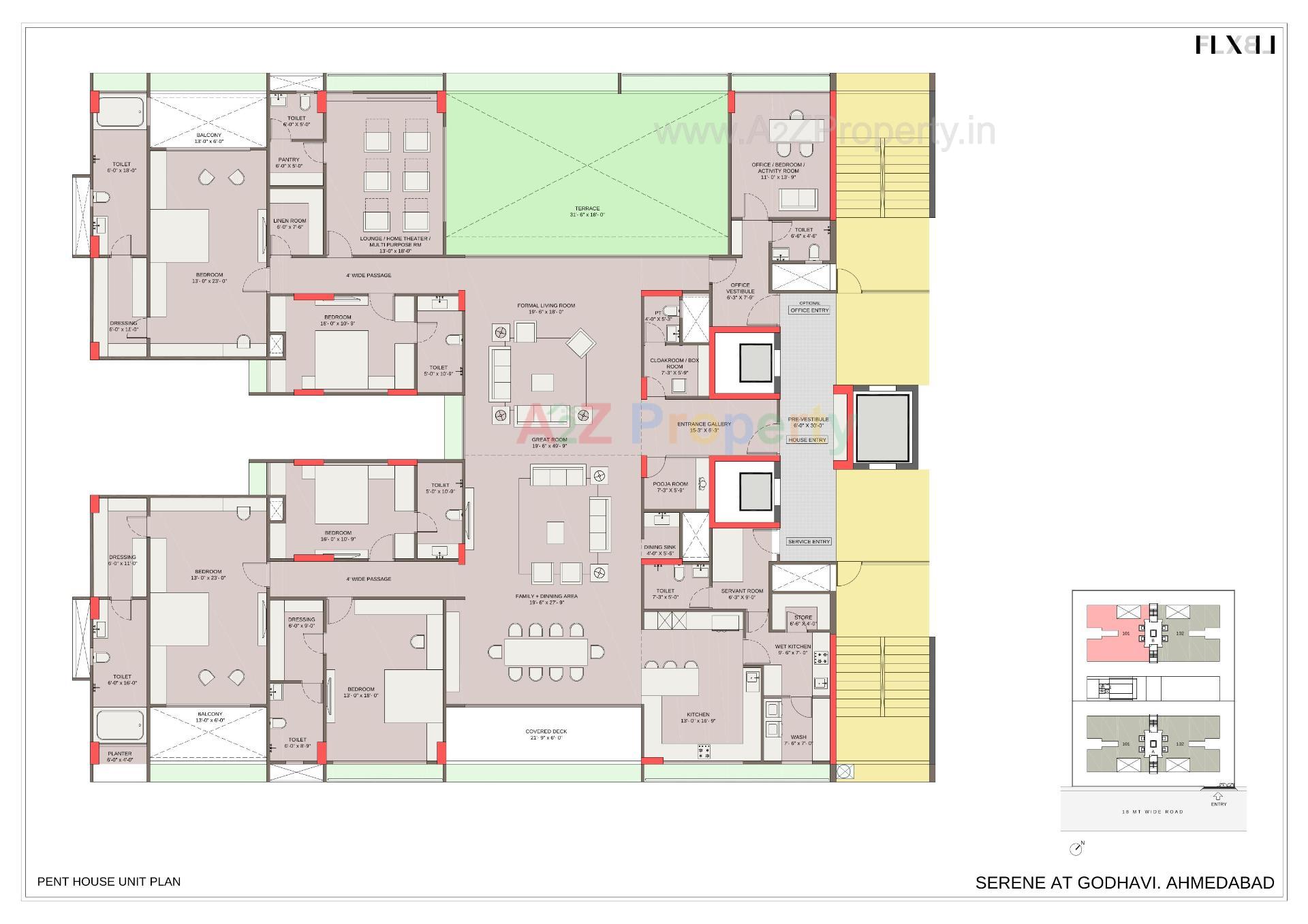 Layout of real estate project Skydeck Serene located at Ghodhavi, Ahmedabad, Gujarat