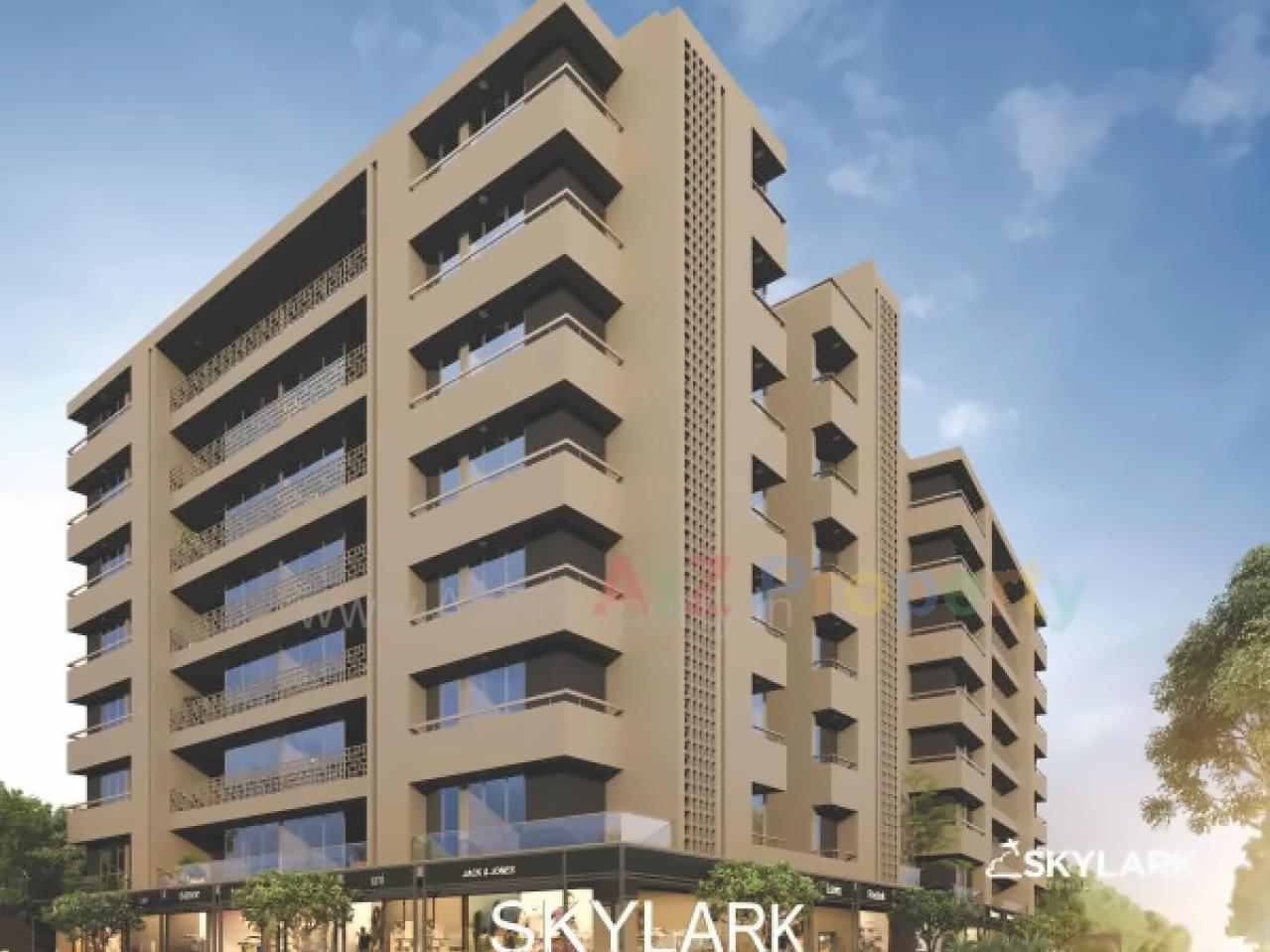 3D Elevation of real estate project Skylark Appartment located at Sola, Ahmedabad, Gujarat