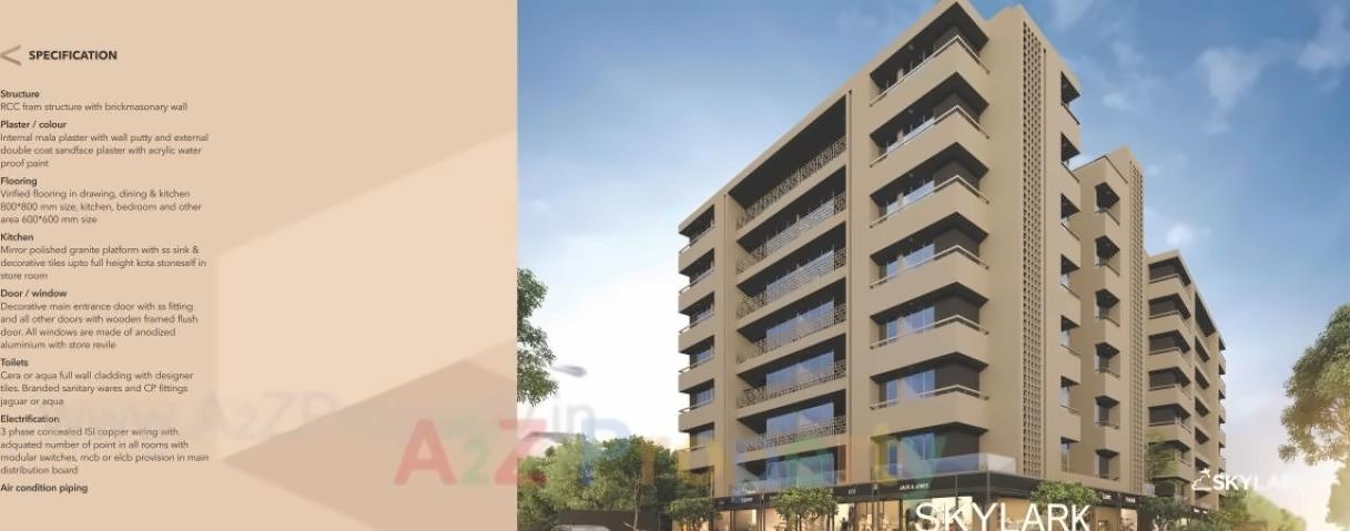 3D Elevation of real estate project Skylark Appartment located at Sola, Ahmedabad, Gujarat