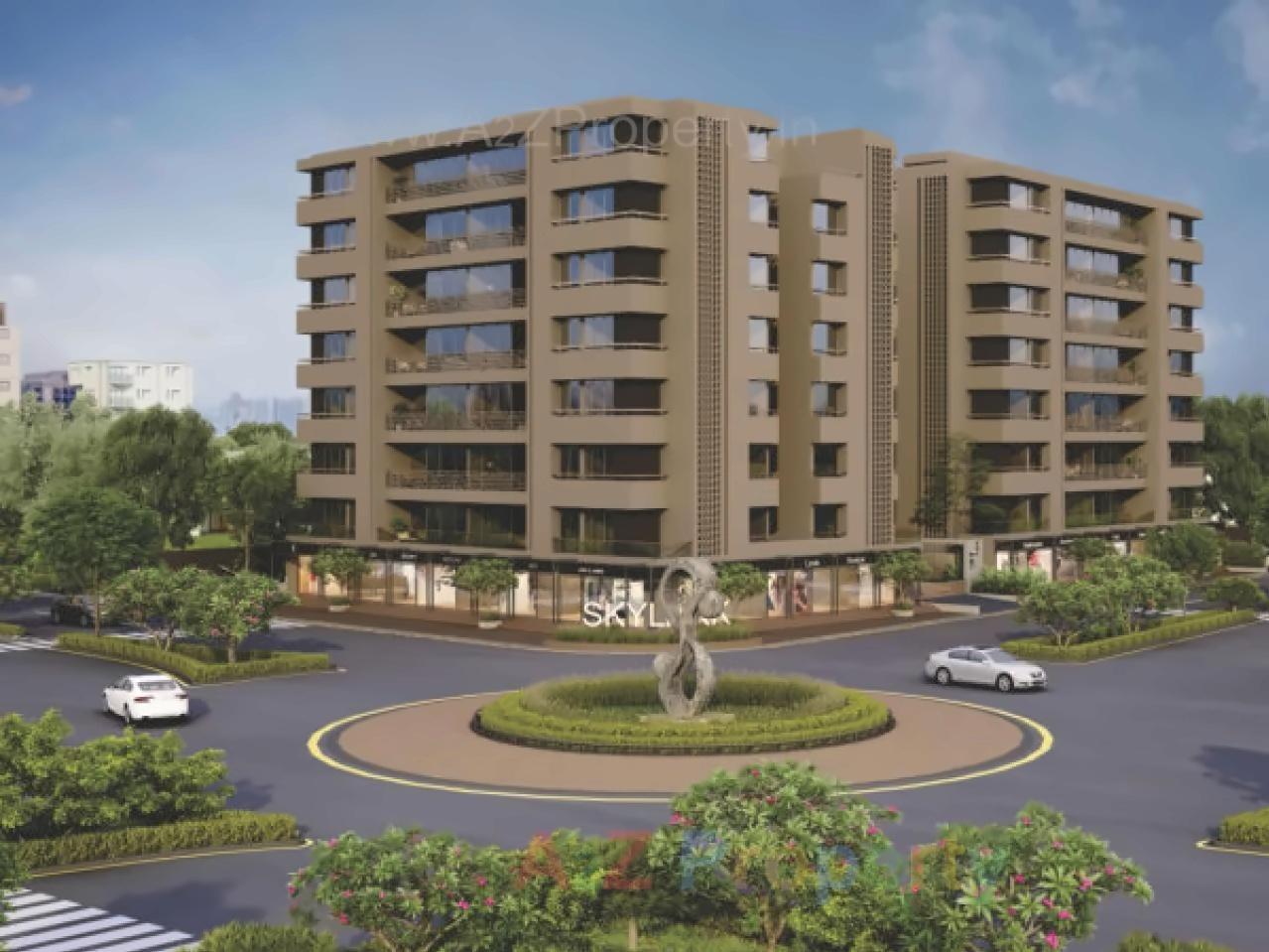 3D Elevation of real estate project Skylark Appartment located at Sola, Ahmedabad, Gujarat