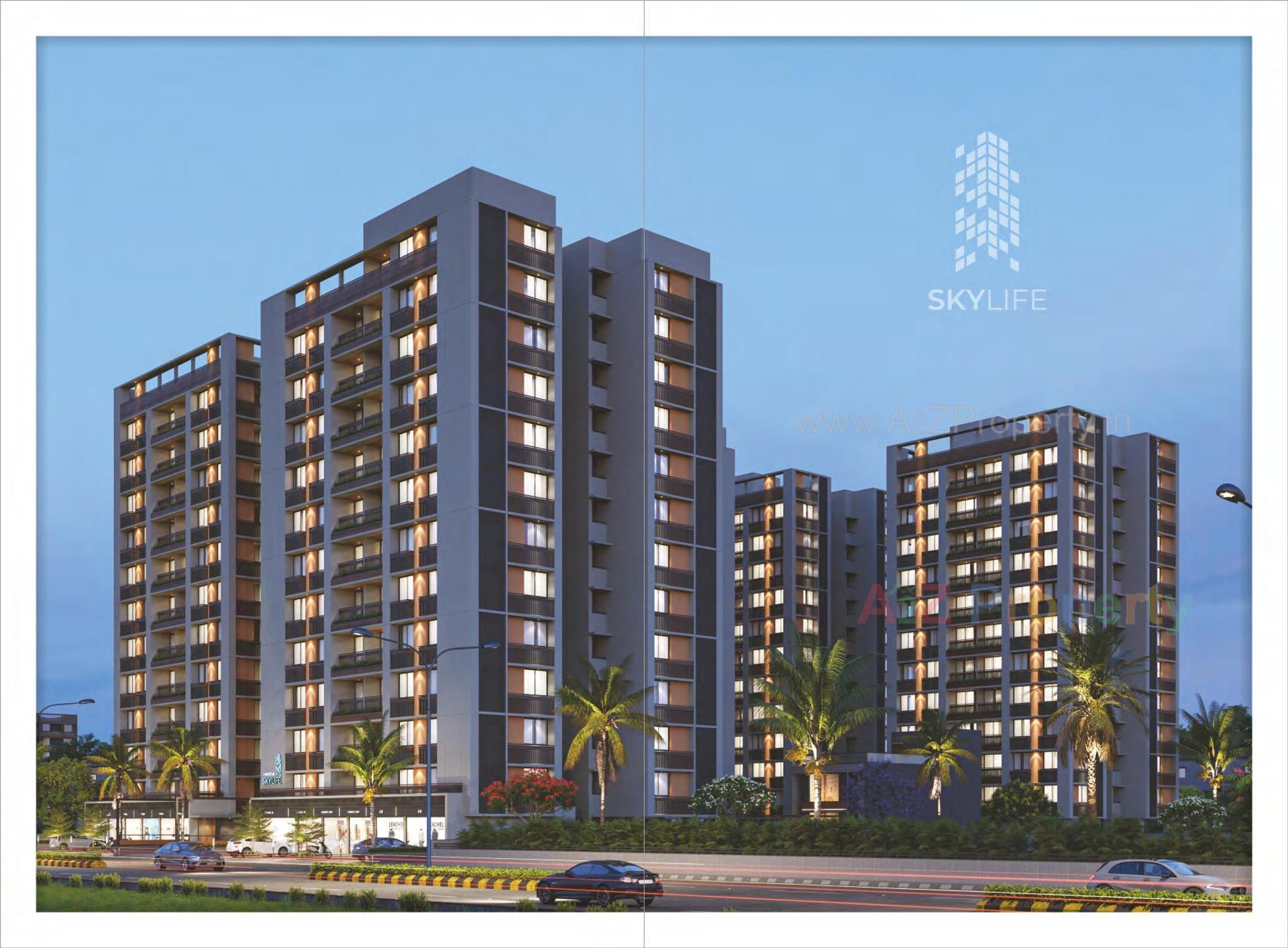 3D Elevation of real estate project Skylife located at Hanspura, Ahmedabad, Gujarat