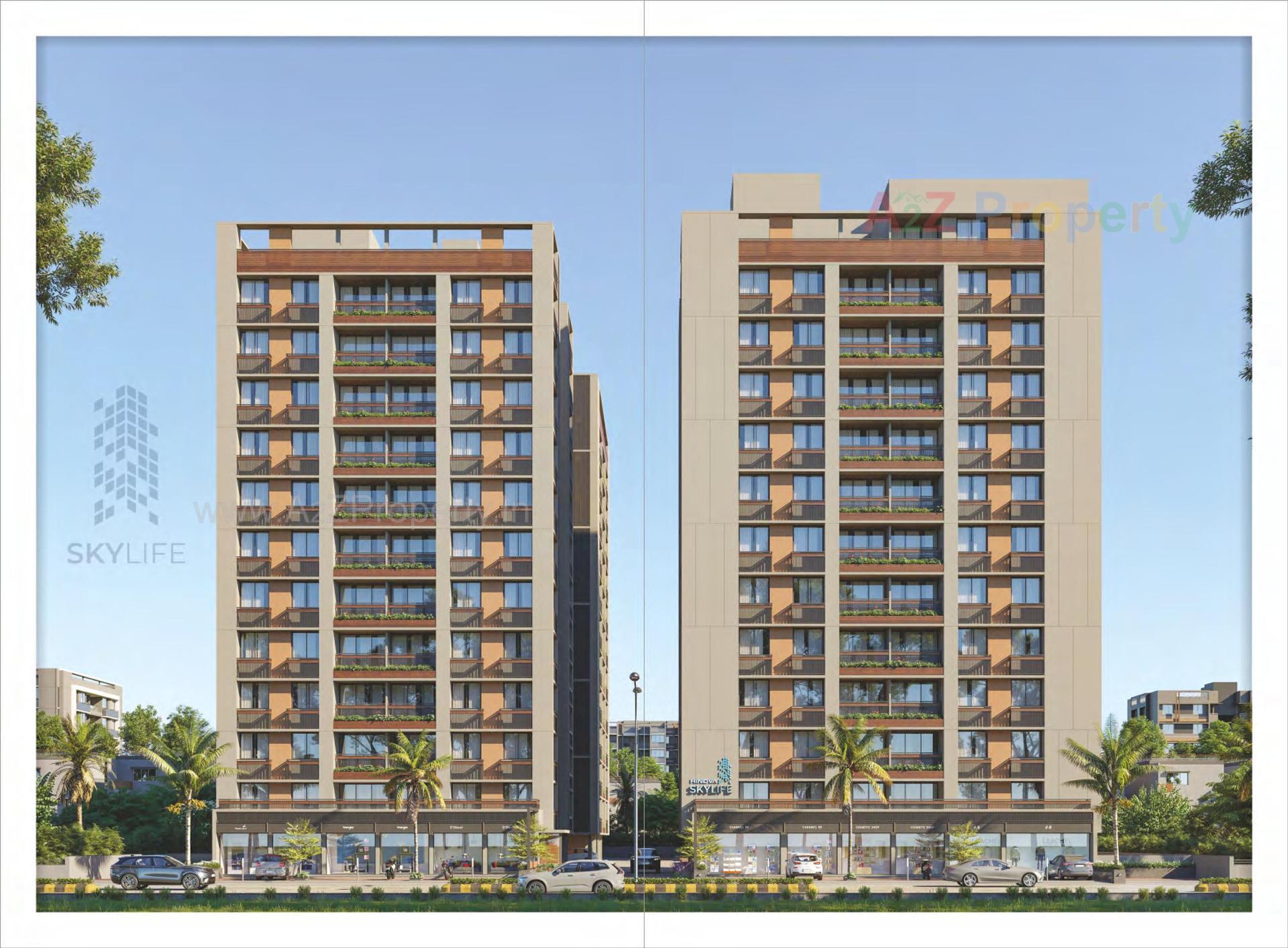 3D Elevation of real estate project Skylife located at Hanspura, Ahmedabad, Gujarat