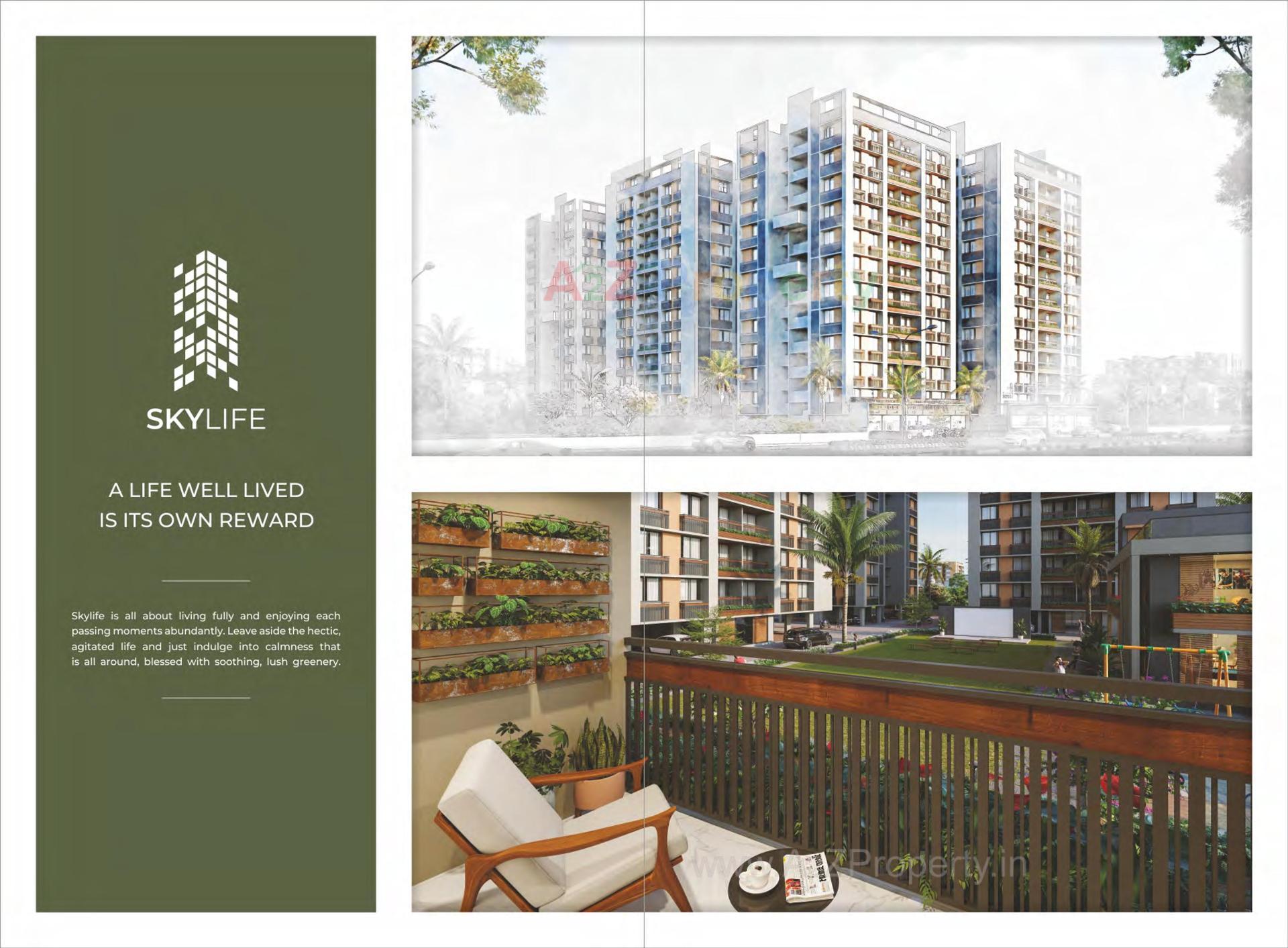 3D Elevation of real estate project Skylife located at Hanspura, Ahmedabad, Gujarat