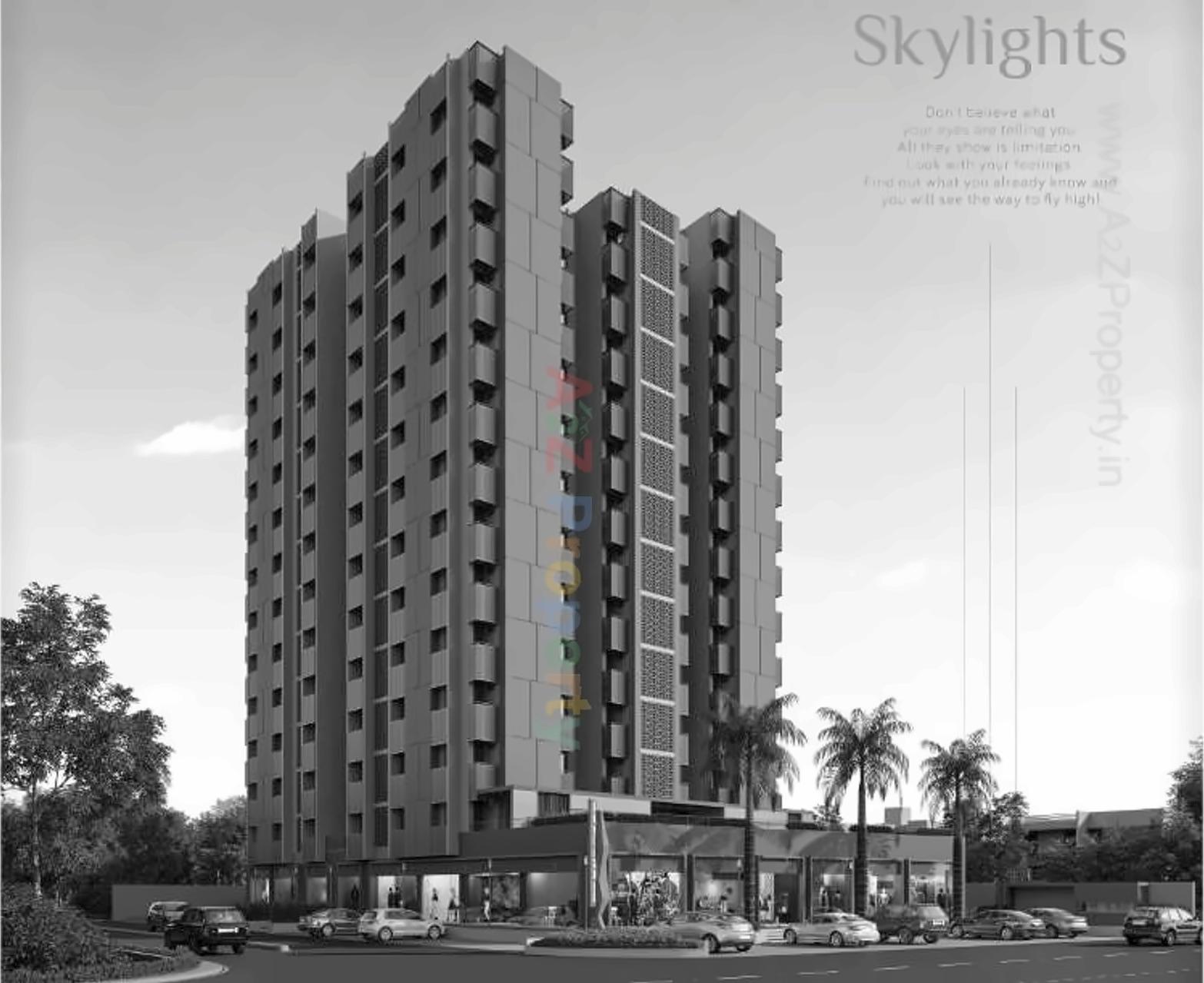 3D Elevation of real estate project Skylights located at Ambli, Ahmedabad, Gujarat