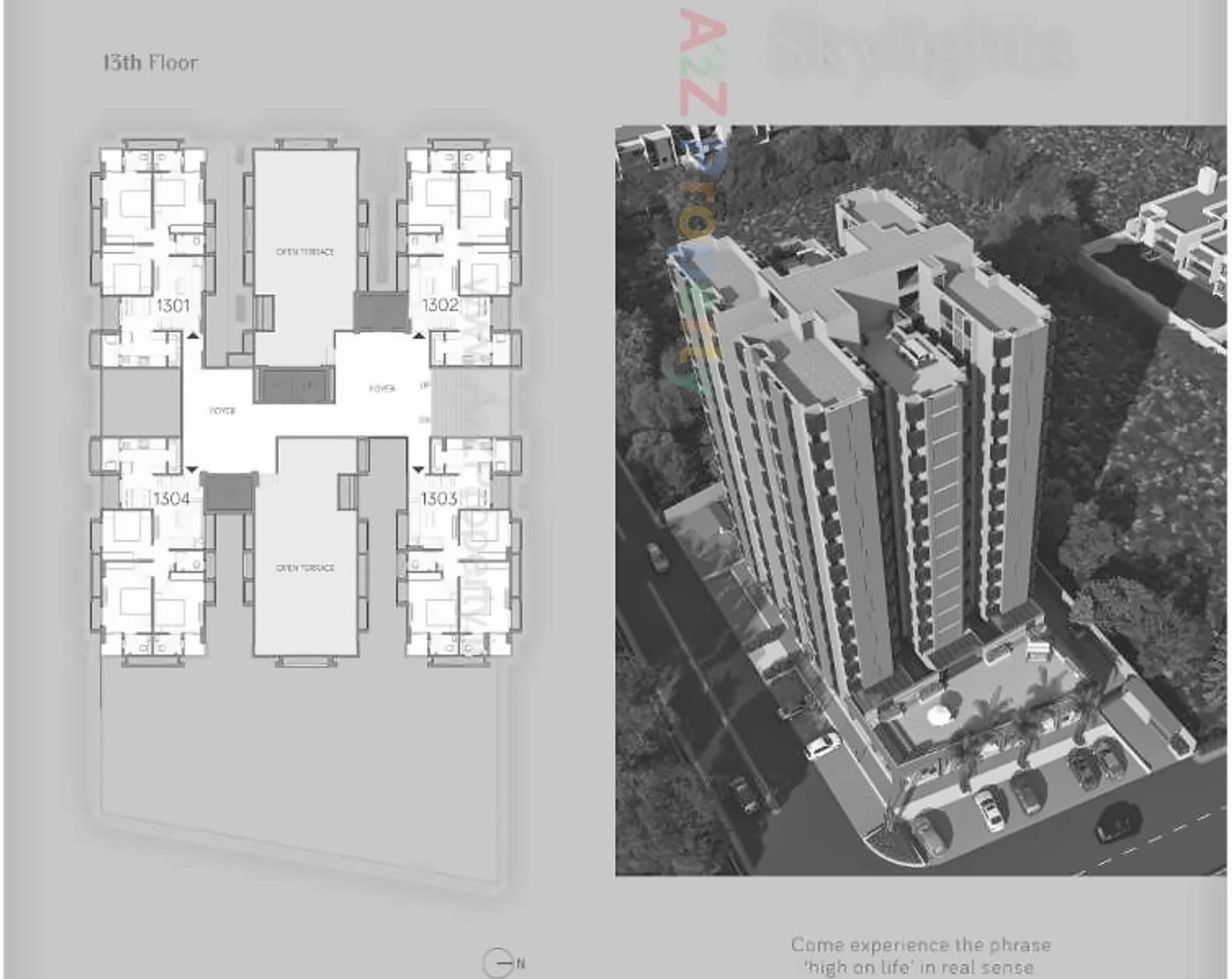 Layout of real estate project Skylights located at Ambli, Ahmedabad, Gujarat