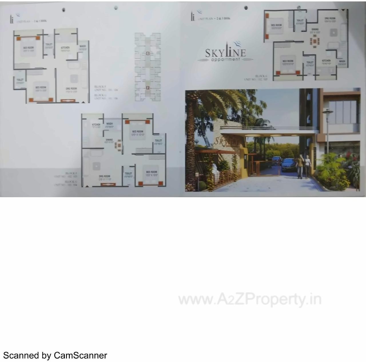 Layout of real estate project Skyline Appartment located at Nikol, Ahmedabad, Gujarat