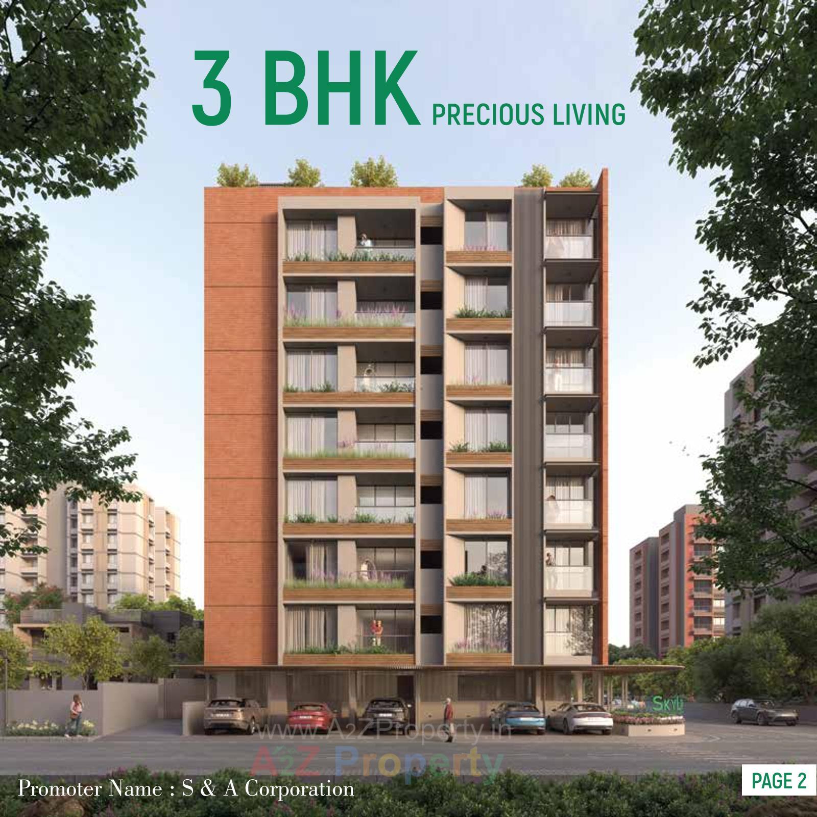 3D Elevation of real estate project Skyline located at Shaikhpur-khanpur, Ahmedabad, Gujarat