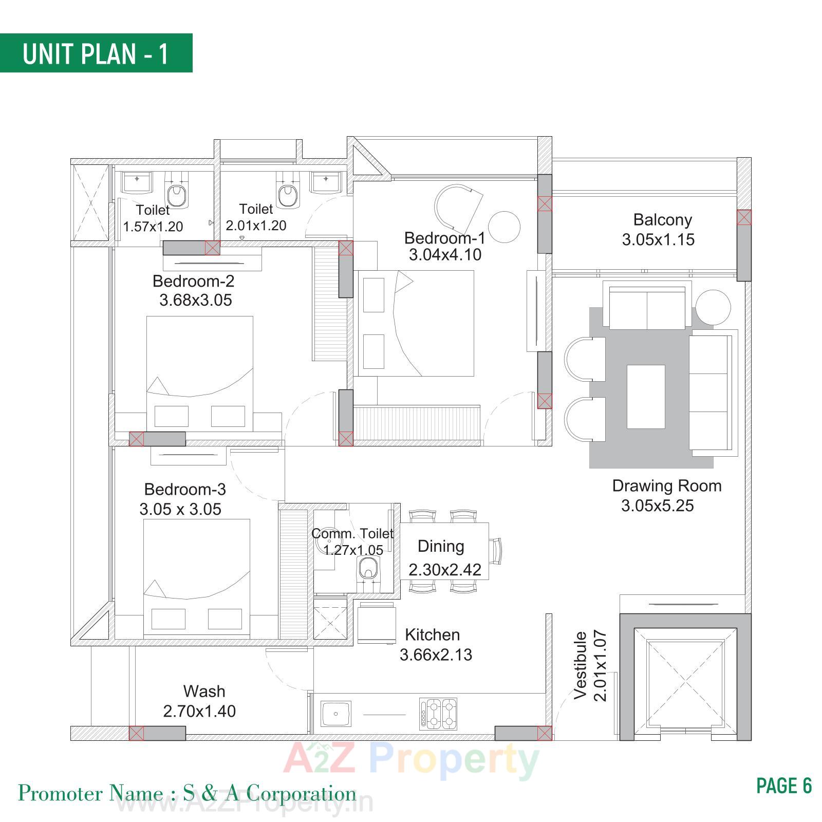 Layout of real estate project Skyline located at Shaikhpur-khanpur, Ahmedabad, Gujarat