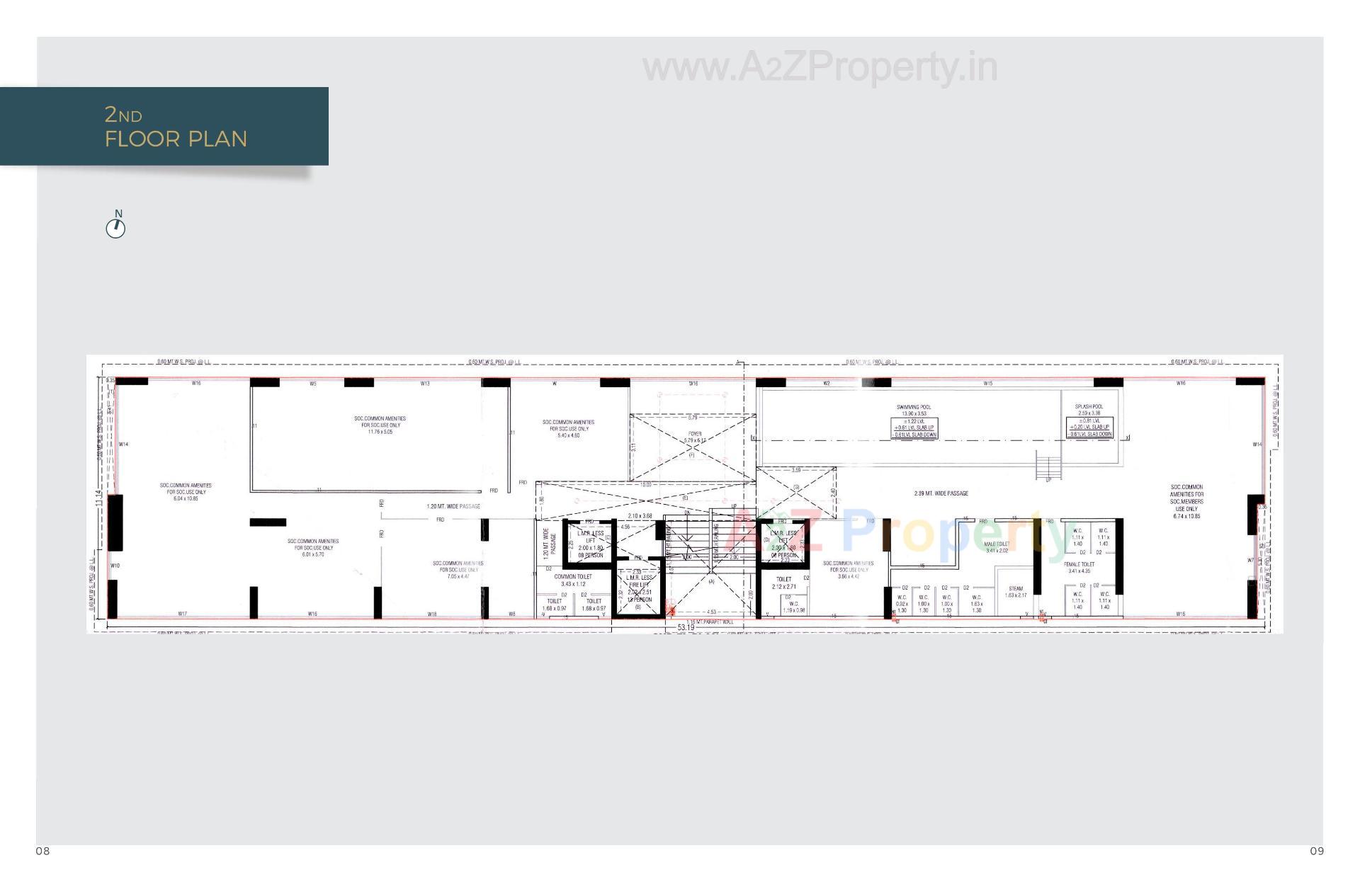 Layout of real estate project Skyros located at Bodakdev, Ahmedabad, Gujarat