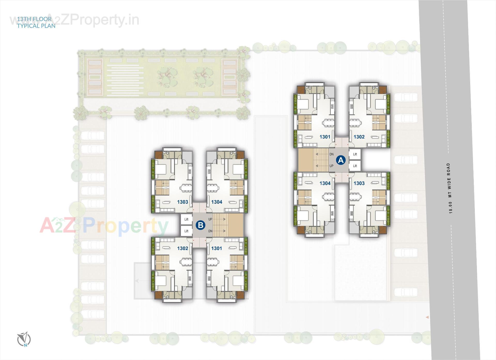 Layout of real estate project Skyview located at Vastral, Ahmedabad, Gujarat