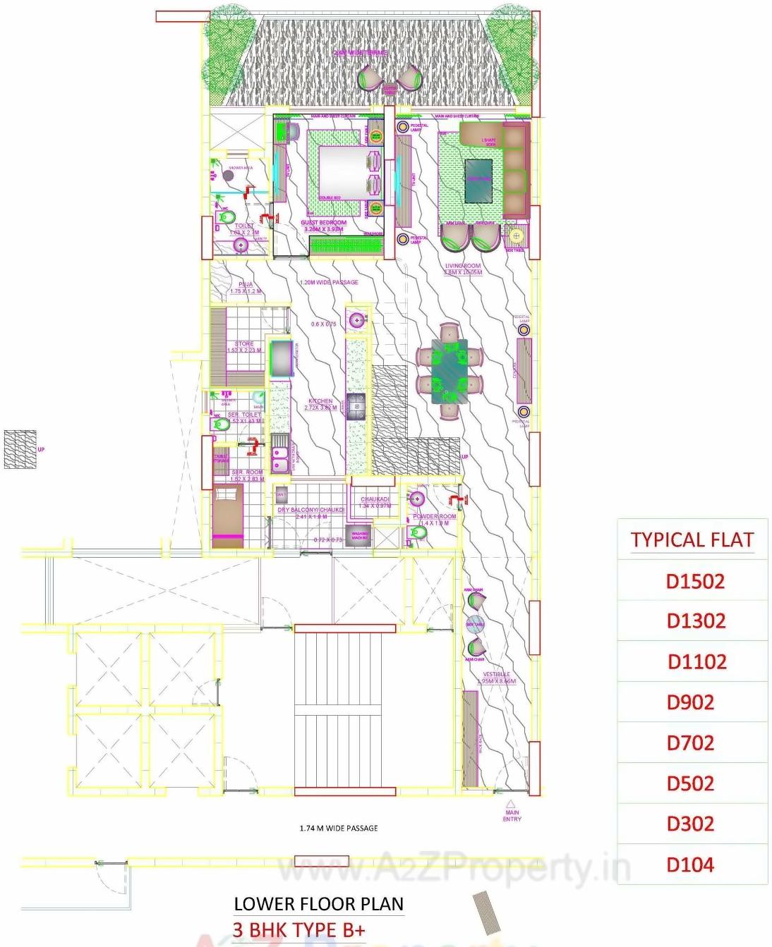 Layout of real estate project Skyville located at Ahmedabad, Ahmedabad, Gujarat