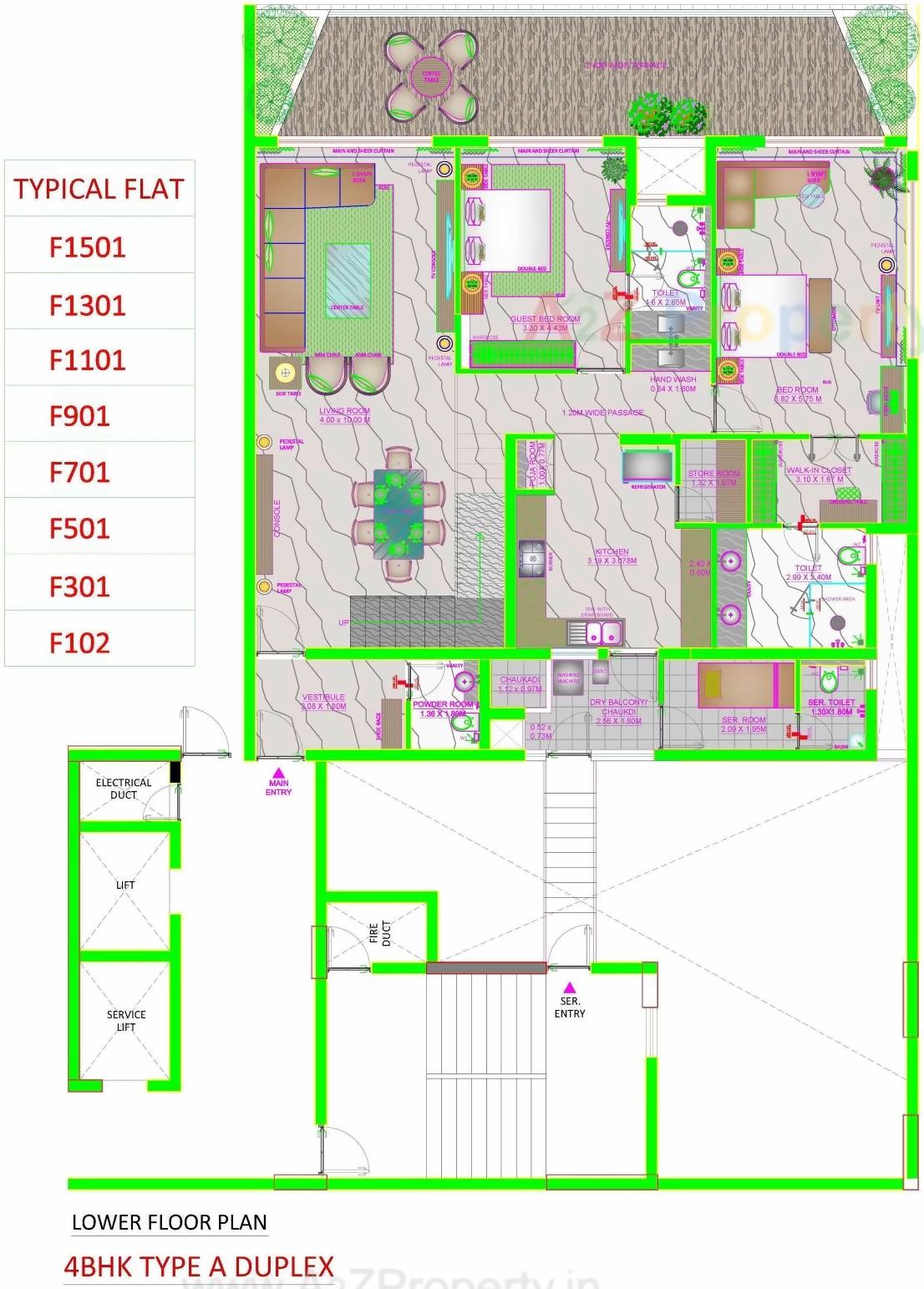 Layout of real estate project Skyville located at Ahmedabad, Ahmedabad, Gujarat