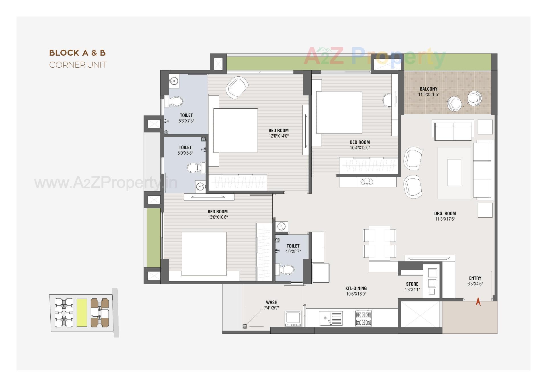Layout of real estate project Skyvue 1 located at Vejalpur, Ahmedabad, Gujarat