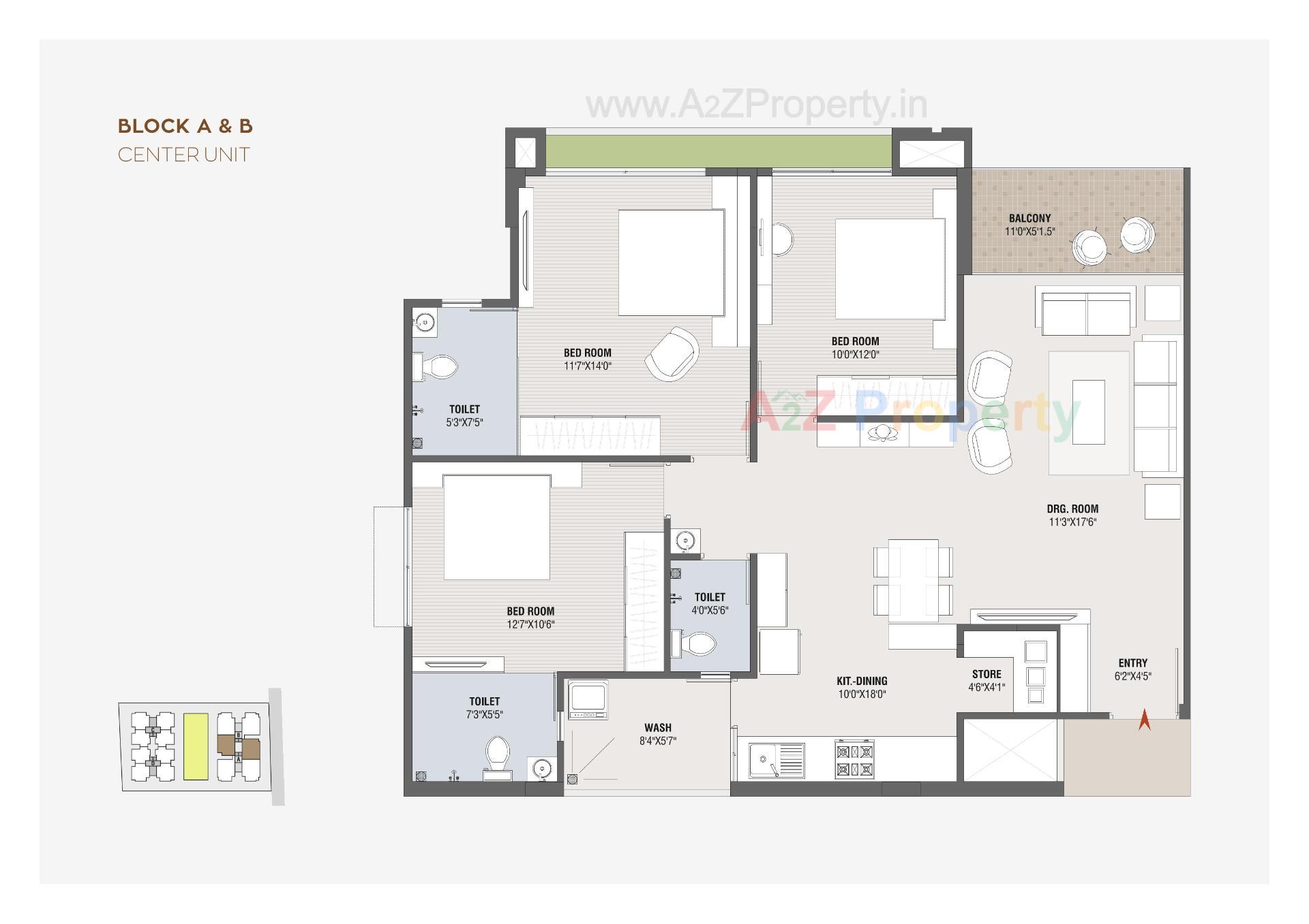 Layout of real estate project Skyvue 1 located at Vejalpur, Ahmedabad, Gujarat