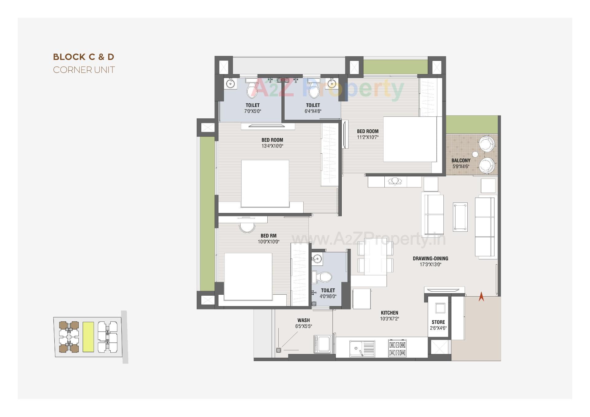 Layout of real estate project Skyvue 1 located at Vejalpur, Ahmedabad, Gujarat