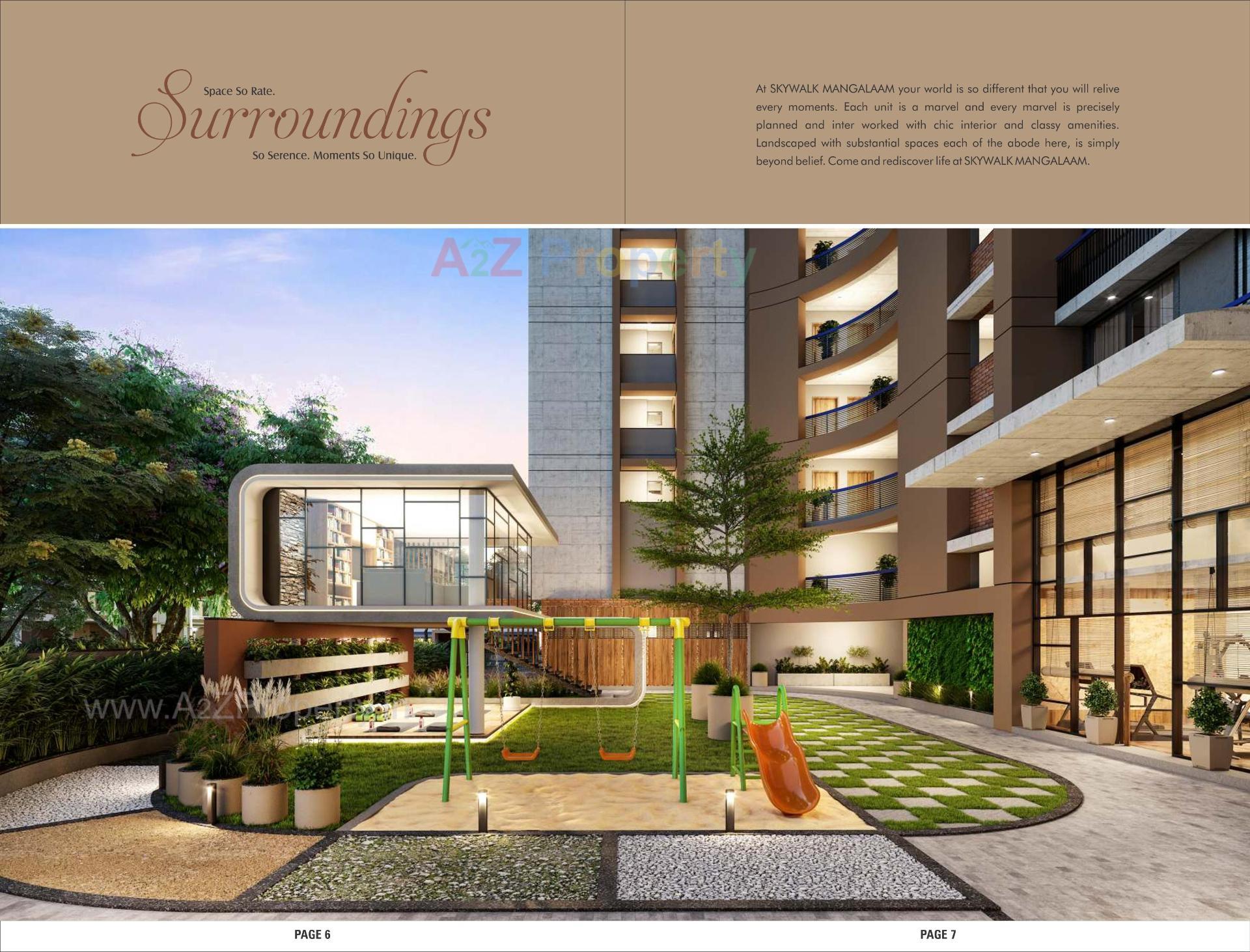 3D Elevation of real estate project Skywalk Manglaam located at Chandkheda, Ahmedabad, Gujarat