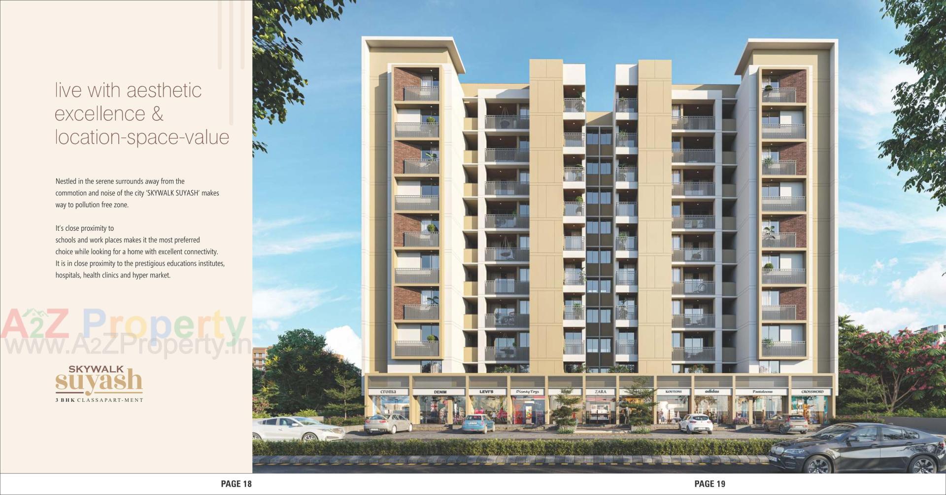 3D Elevation of real estate project Skywalk Suyash located at Chenpur, Ahmedabad, Gujarat
