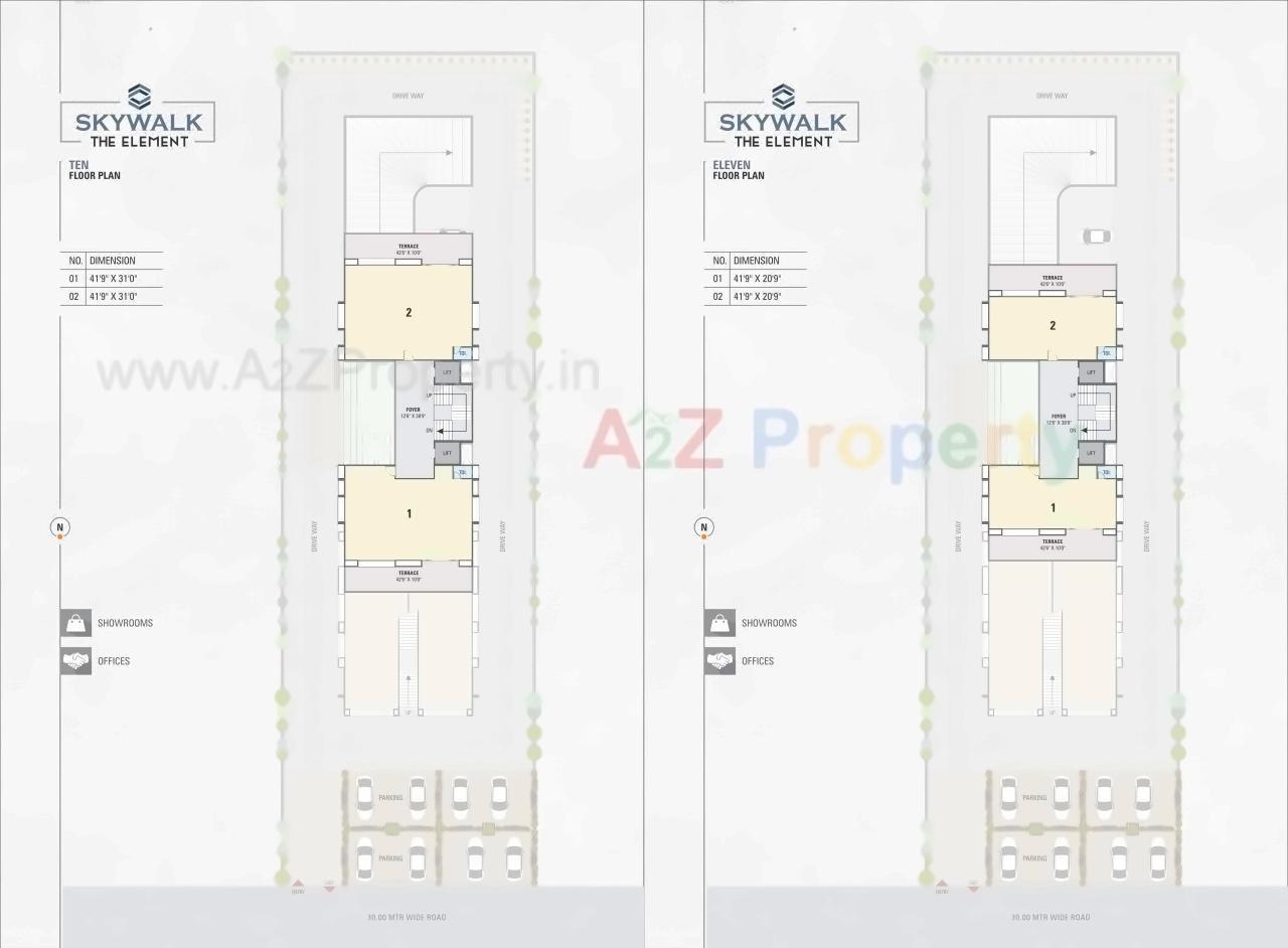 Layout of real estate project Skywalk The Element located at Ahmedabad, Ahmedabad, Gujarat