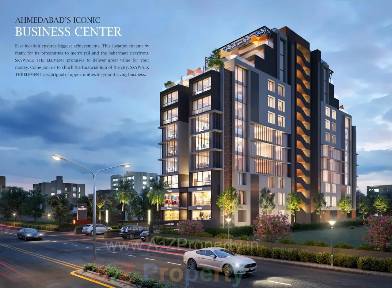 3D Elevation of real estate project Skywalk The Element located at Ahmedabad, Ahmedabad, Gujarat