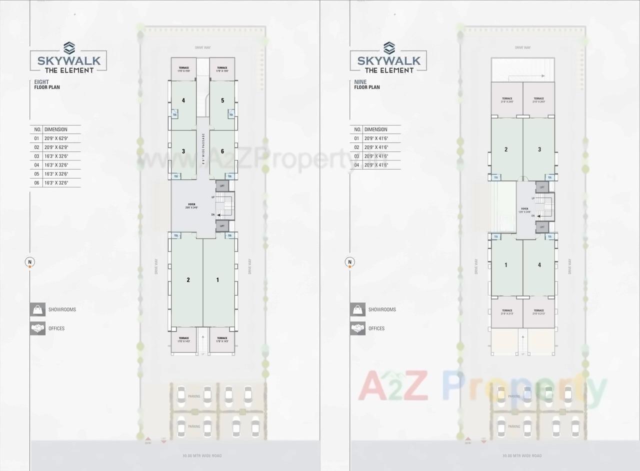 Layout of real estate project Skywalk The Element located at Ahmedabad, Ahmedabad, Gujarat