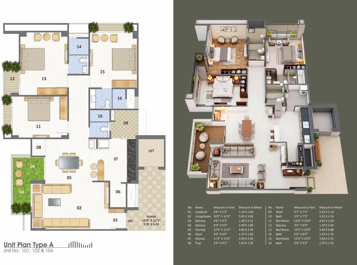 Layout of real estate project Skywalk located at Sola, Ahmedabad, Gujarat