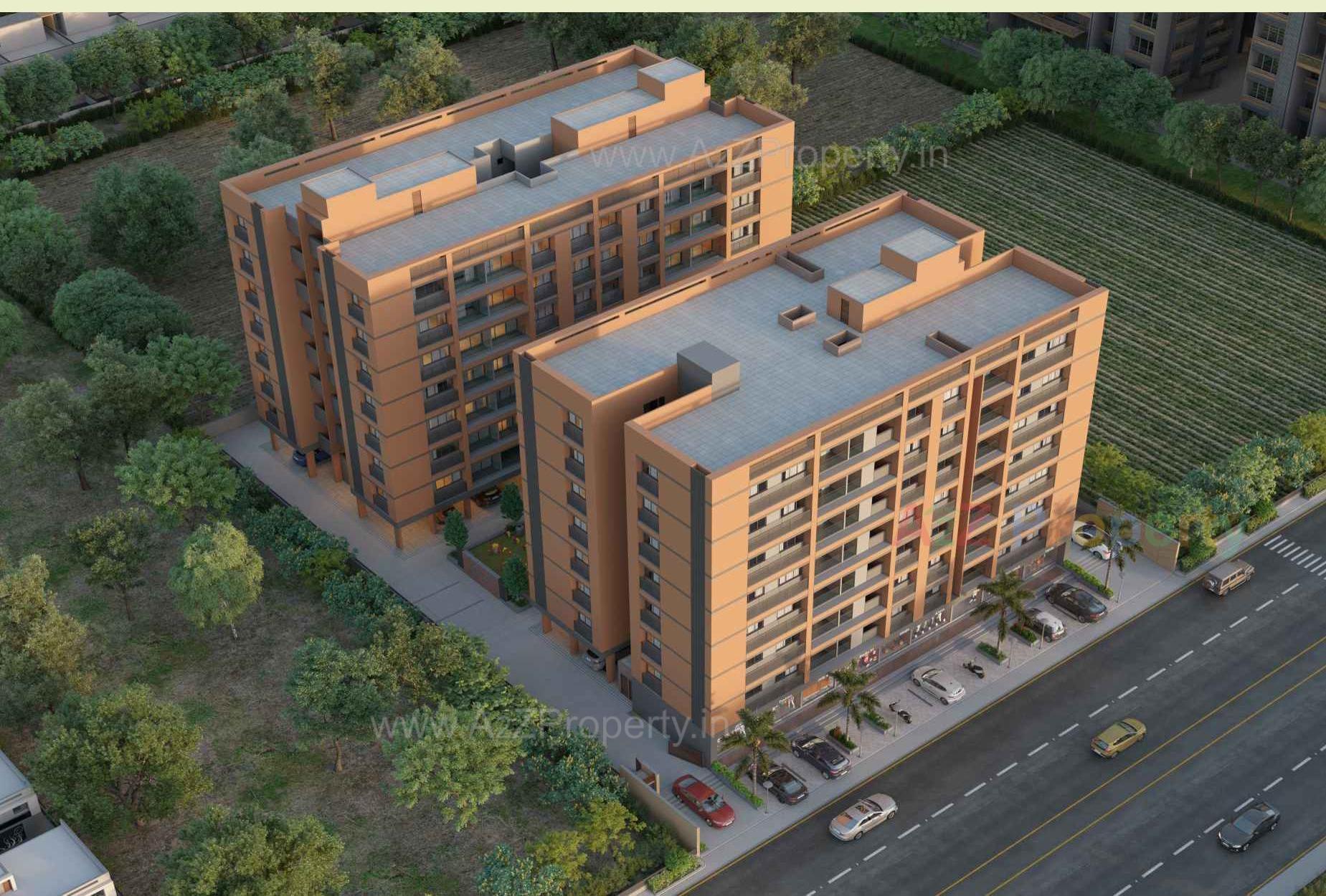 3D Elevation of real estate project Skyway Elegance located at Eanasna, Ahmedabad, Gujarat