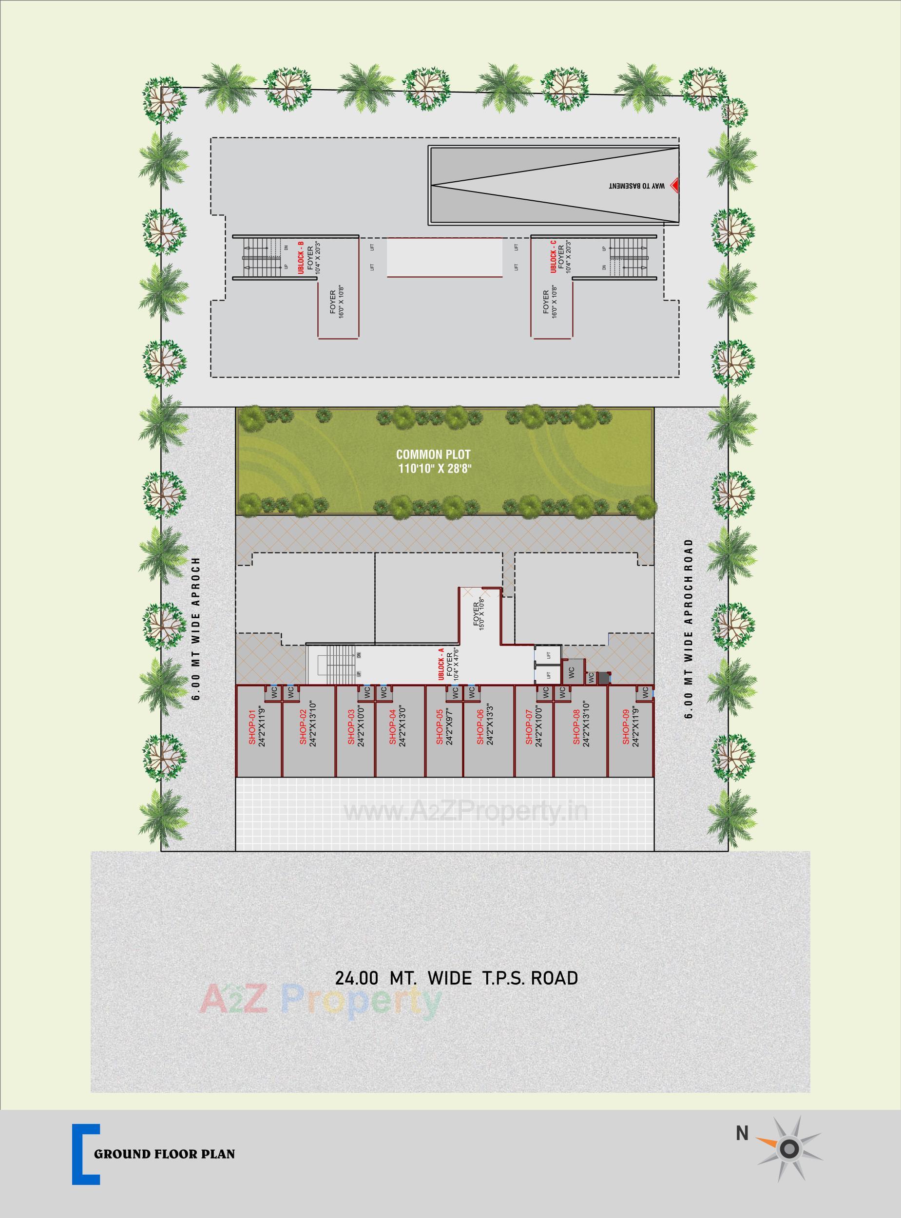 Layout of real estate project Skyway Elegance located at Eanasna, Ahmedabad, Gujarat