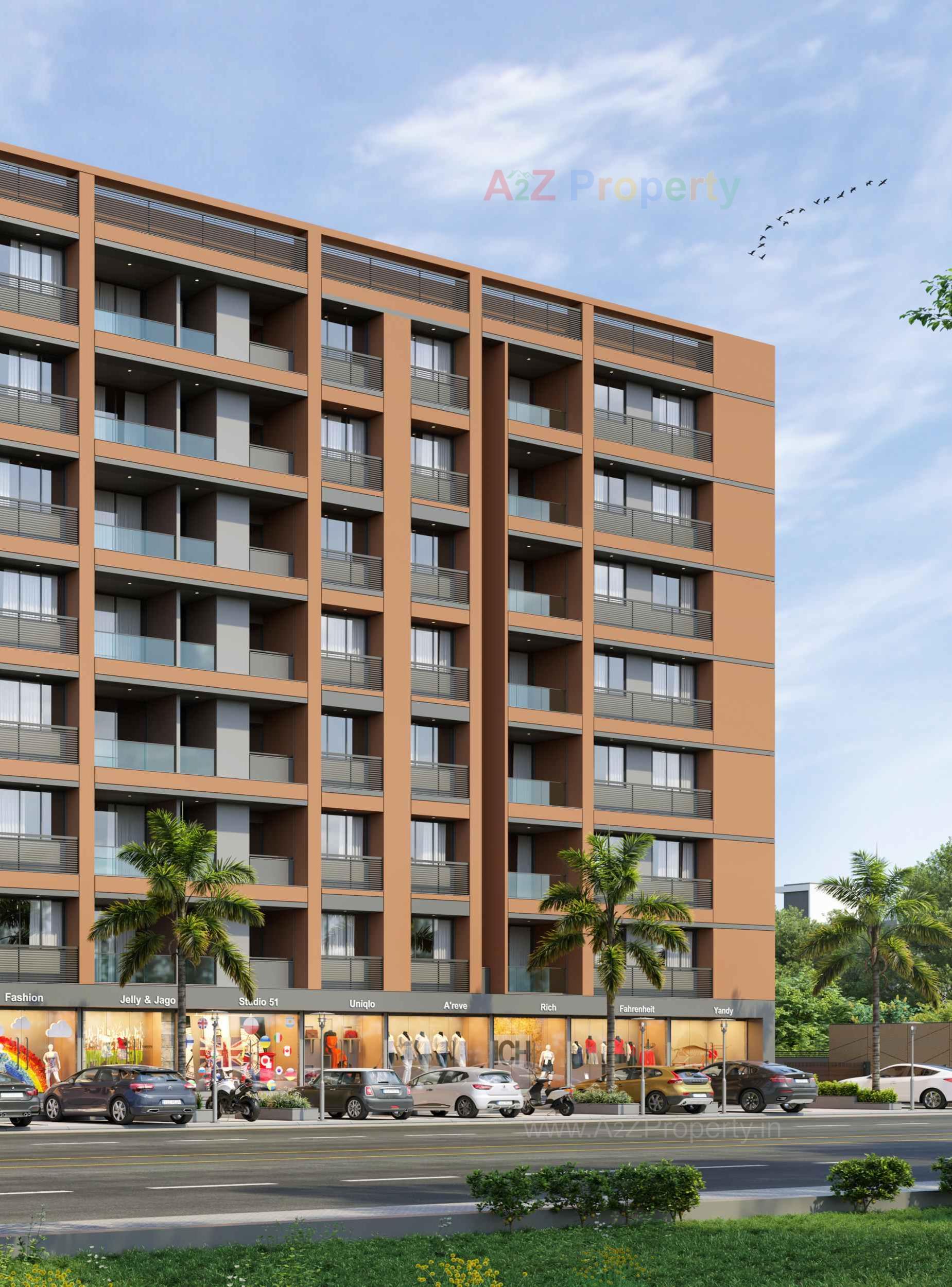 3D Elevation of real estate project Skyway Elegance located at Eanasna, Ahmedabad, Gujarat