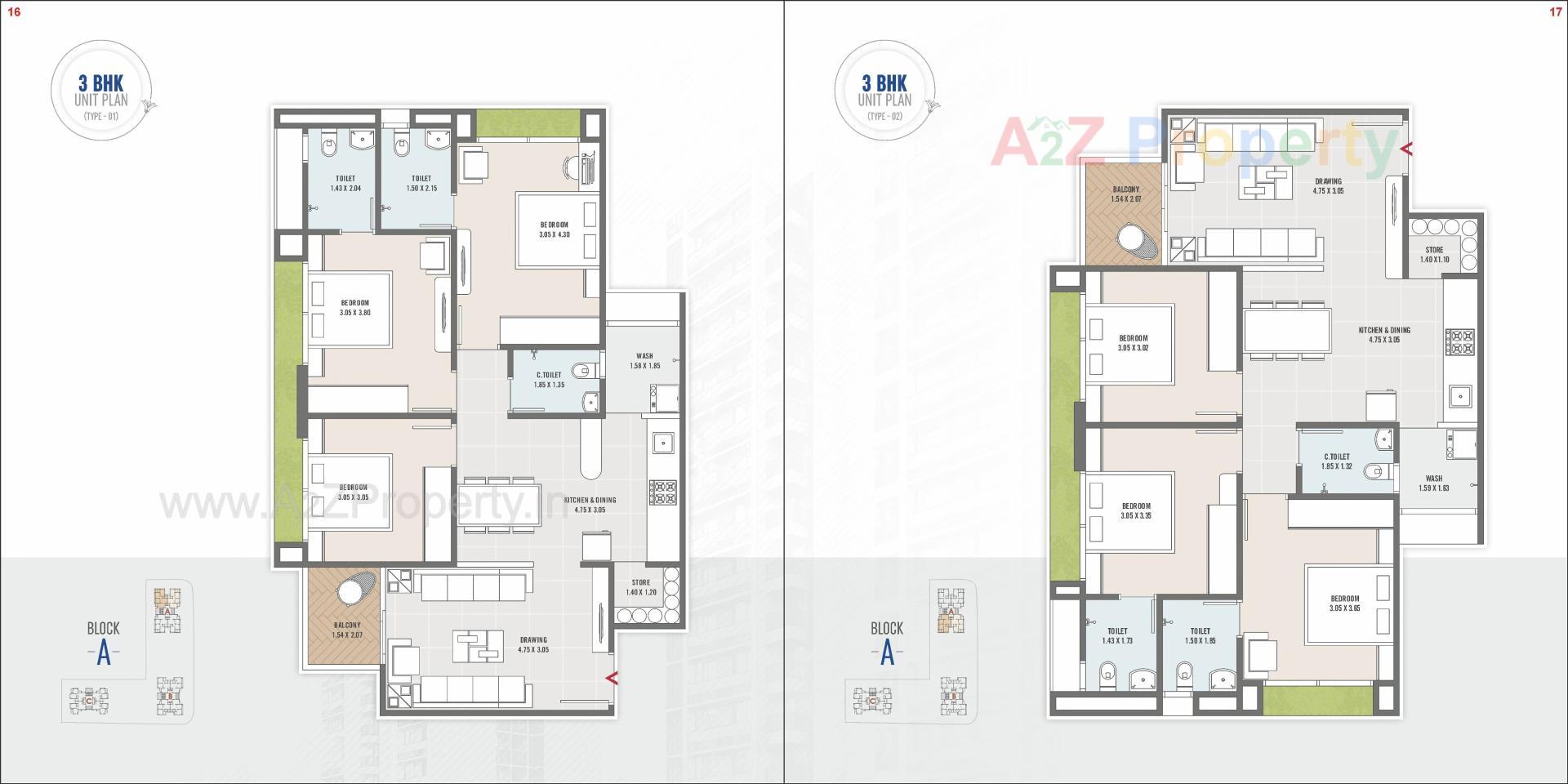 Layout of real estate project Skywind Park located at Vadaj, Ahmedabad, Gujarat