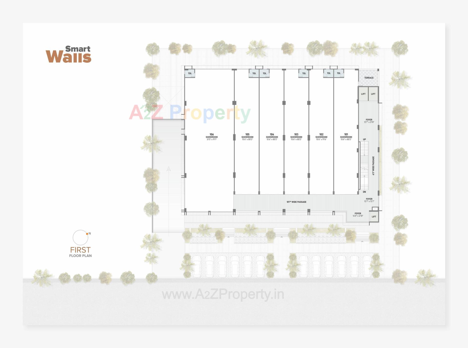 Layout of real estate project Smart Walls located at Sola, Ahmedabad, Gujarat