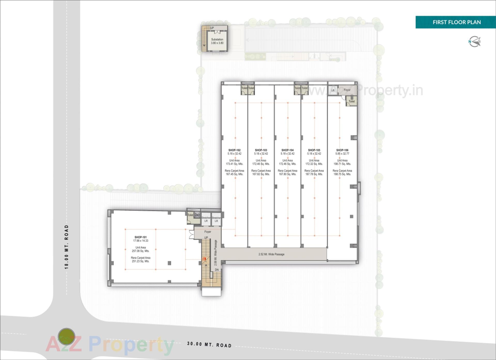 Layout of real estate project Soham Pristine located at Thaltej, Ahmedabad, Gujarat