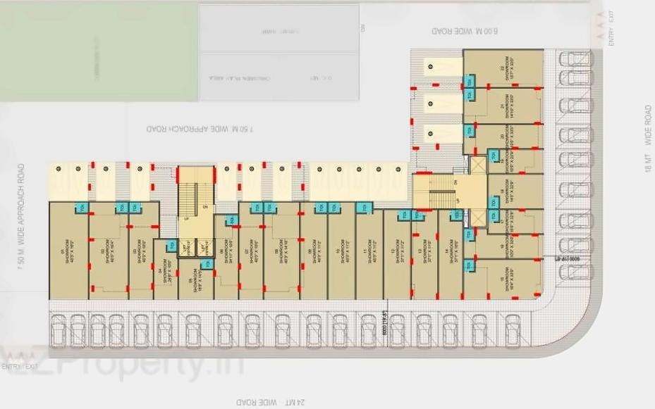 Layout of real estate project Solis One located at Ghuma, Ahmedabad, Gujarat