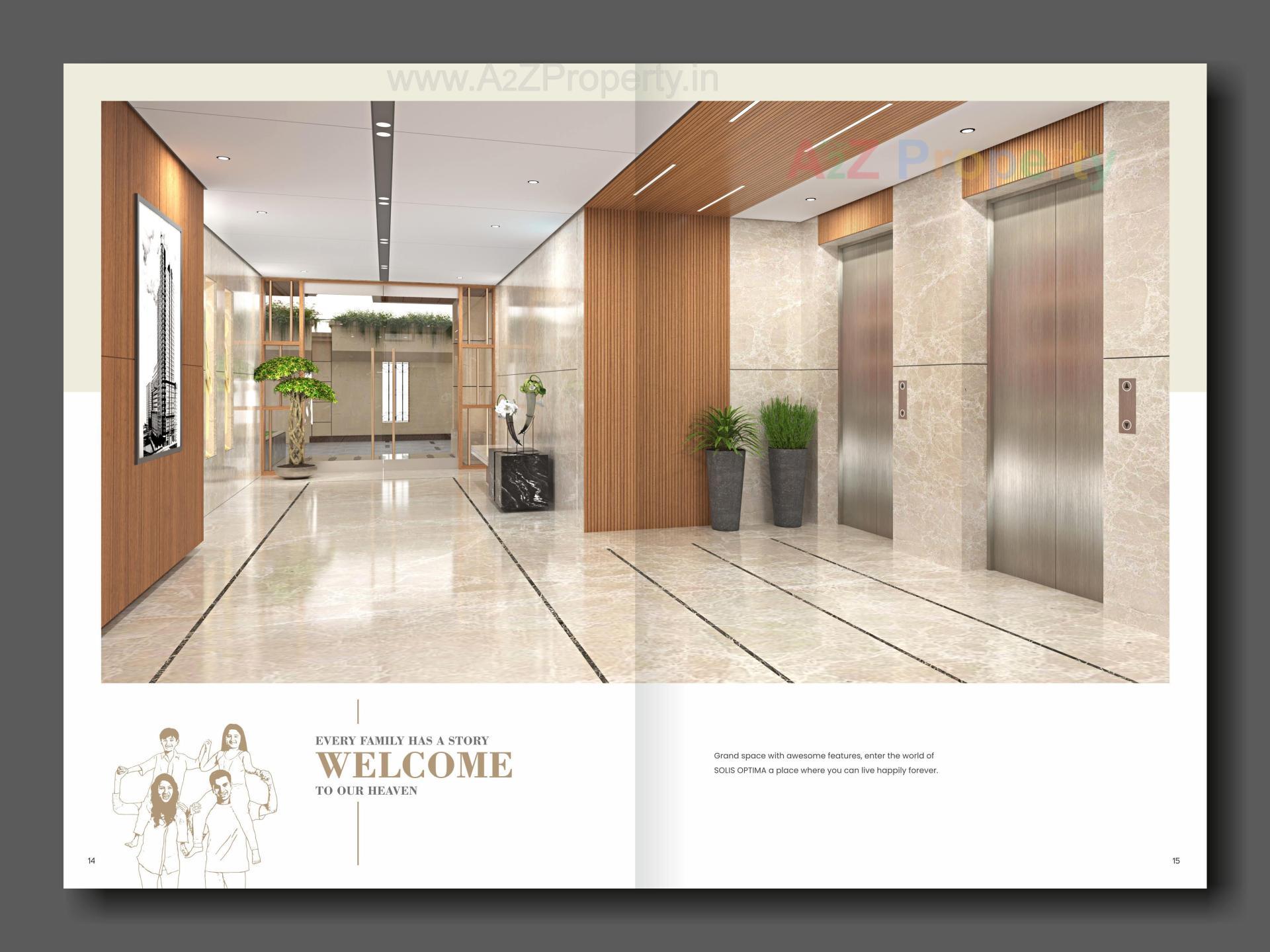 3D Elevation of real estate project Solis Optima located at Memnagar, Ahmedabad, Gujarat