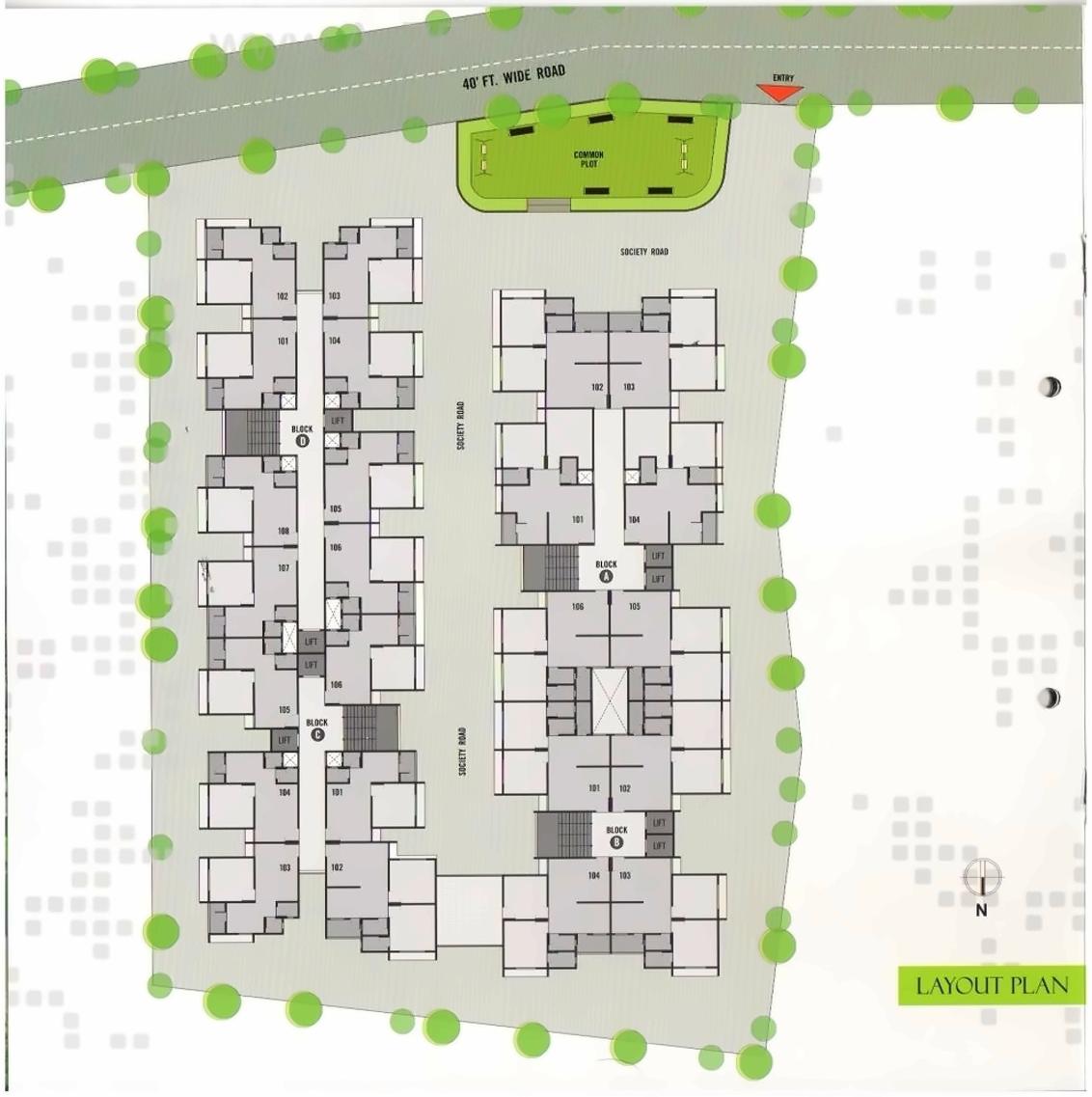 Layout of real estate project Solitair Sky located at Odhav, Ahmedabad, Gujarat