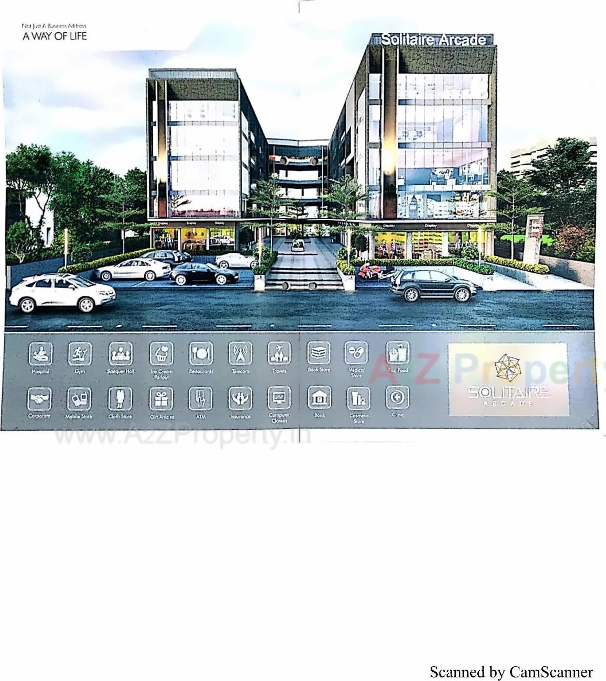 3D Elevation of real estate project Solitaire Arcade located at Naroda, Ahmedabad, Gujarat