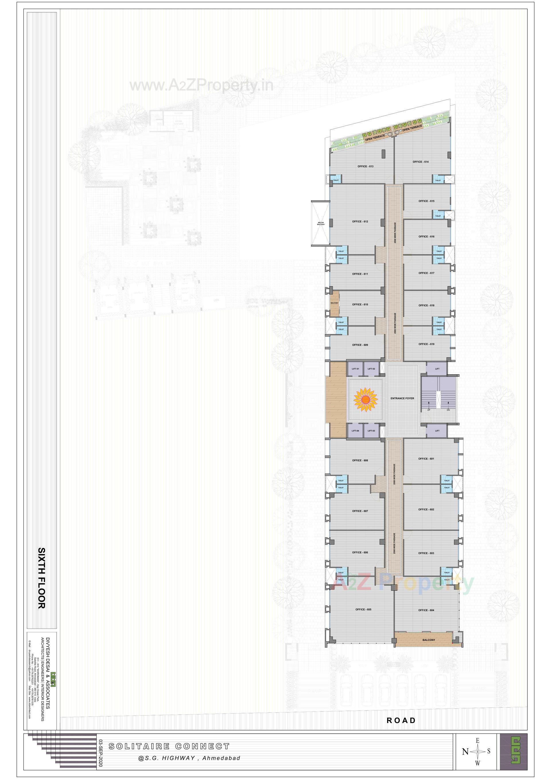 Layout of real estate project Solitaire Connect located at Makarba, Ahmedabad, Gujarat