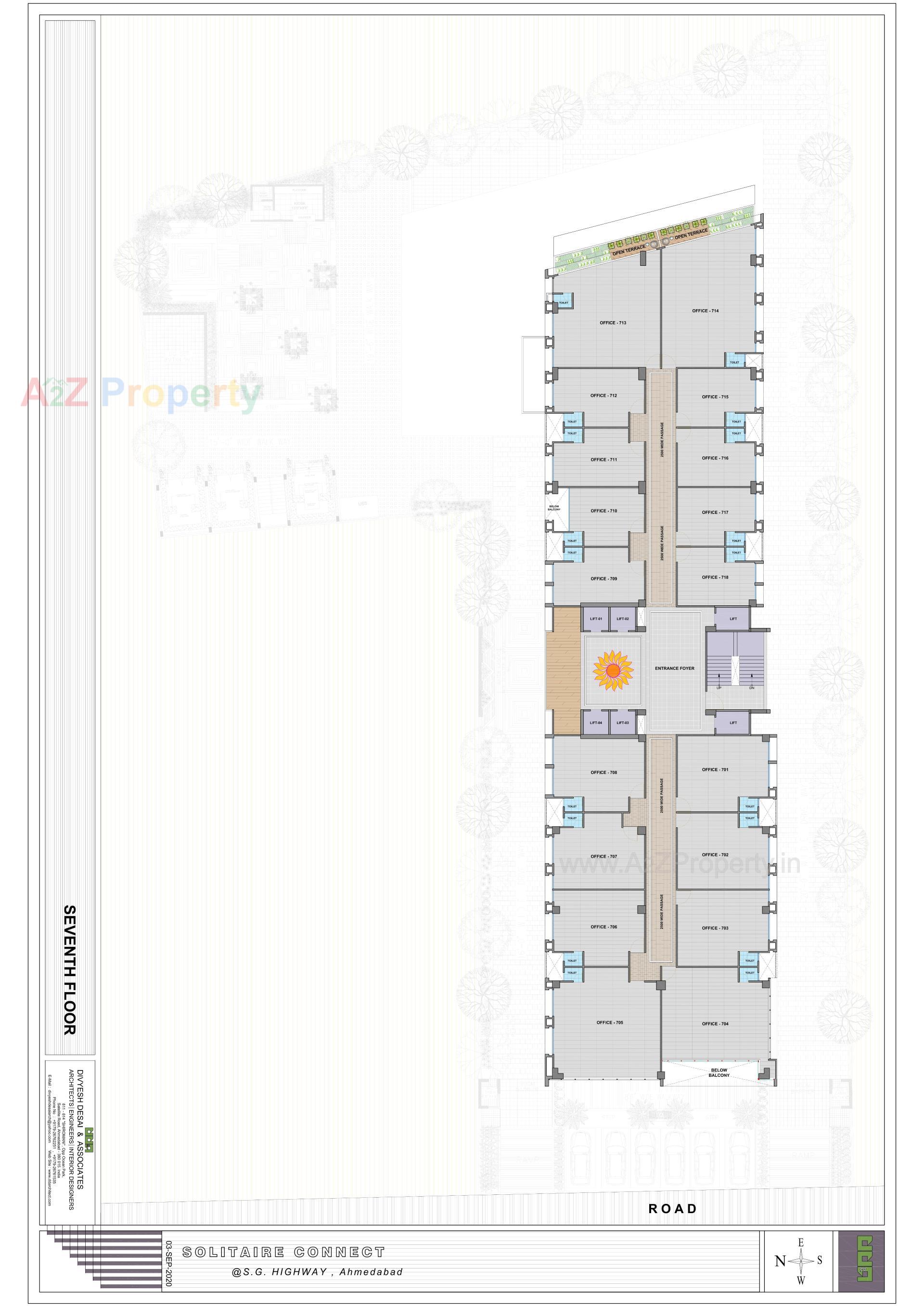 Layout of real estate project Solitaire Connect located at Makarba, Ahmedabad, Gujarat