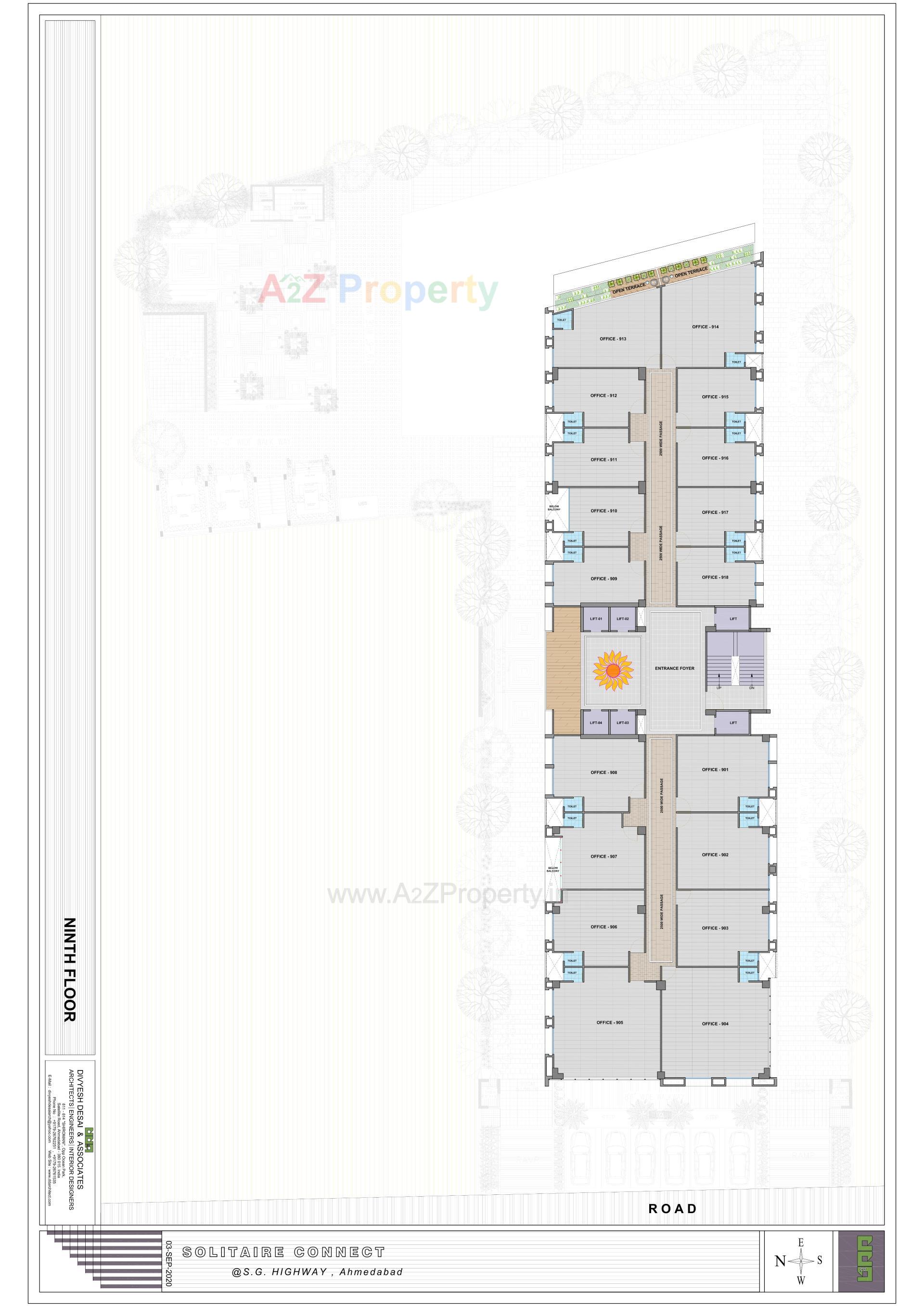 Layout of real estate project Solitaire Connect located at Makarba, Ahmedabad, Gujarat