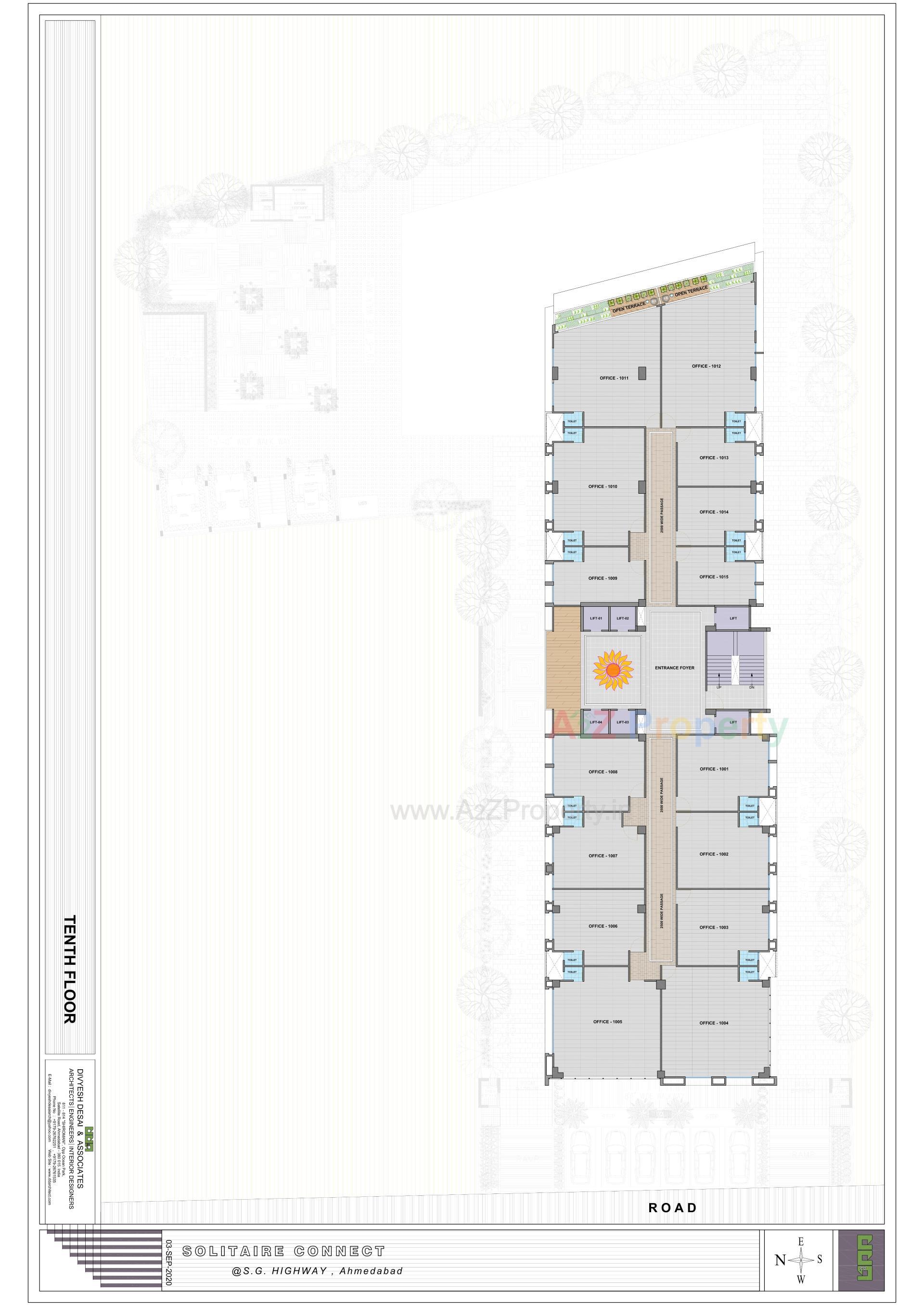 Layout of real estate project Solitaire Connect located at Makarba, Ahmedabad, Gujarat