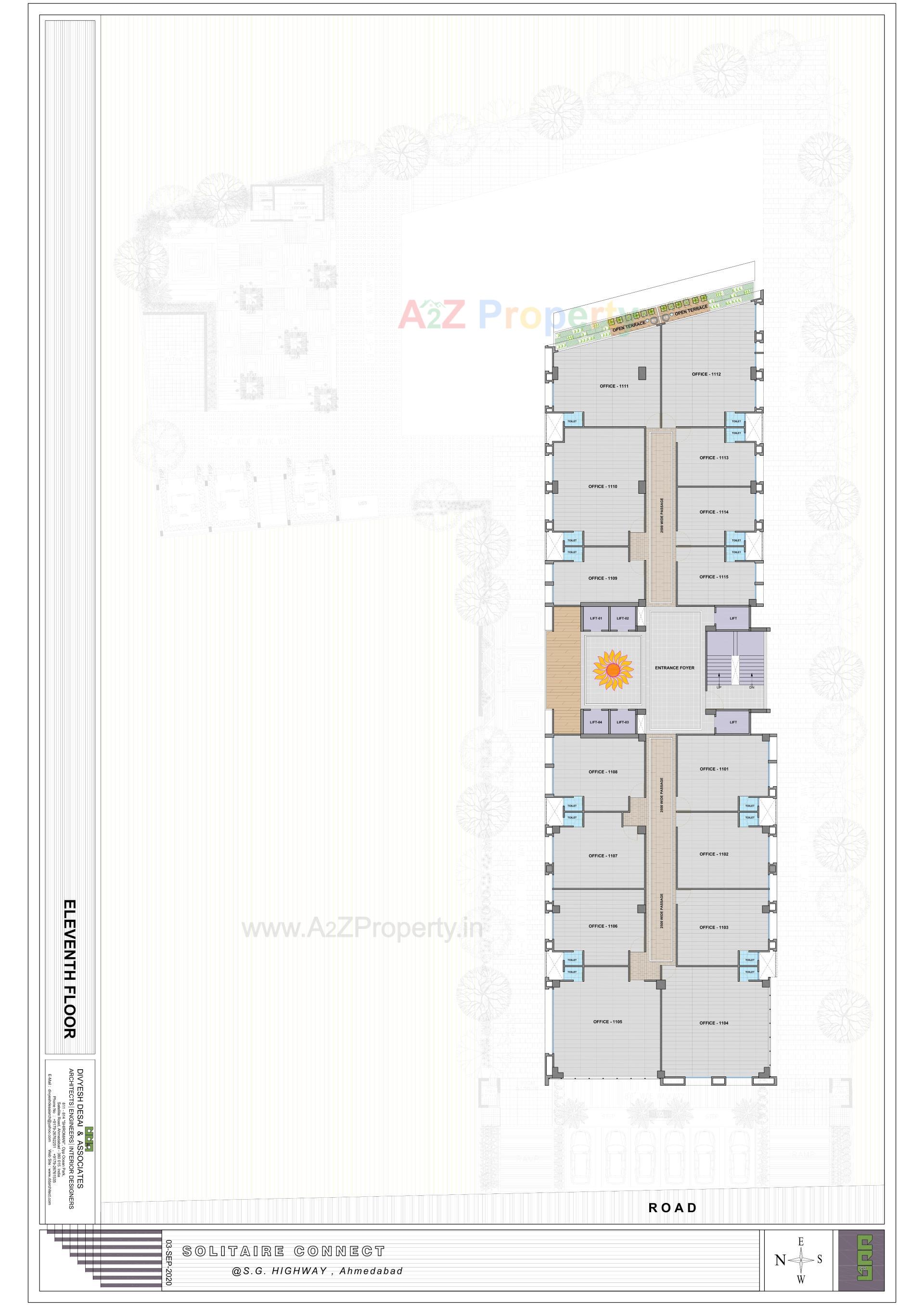 Layout of real estate project Solitaire Connect located at Makarba, Ahmedabad, Gujarat