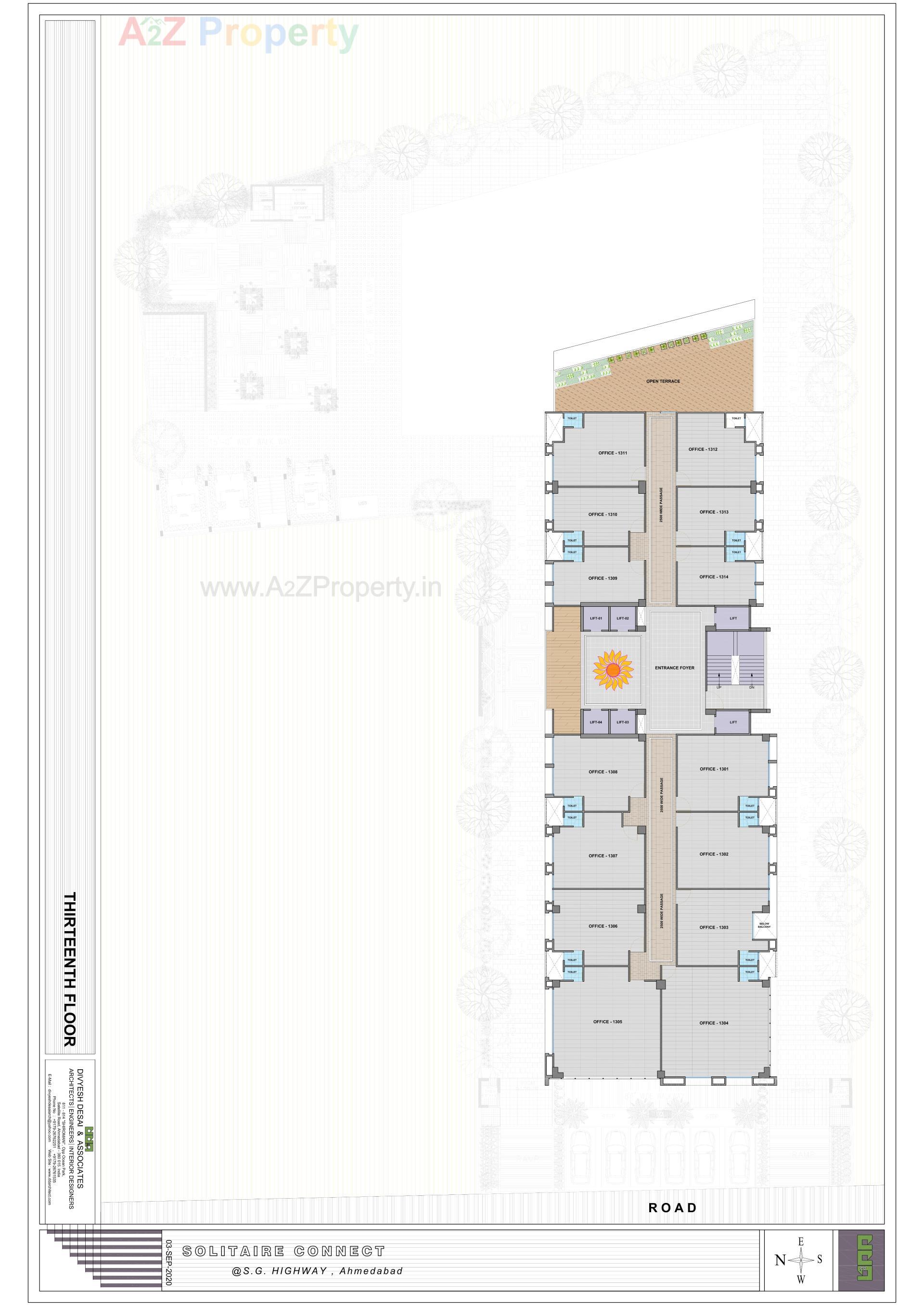 Layout of real estate project Solitaire Connect located at Makarba, Ahmedabad, Gujarat