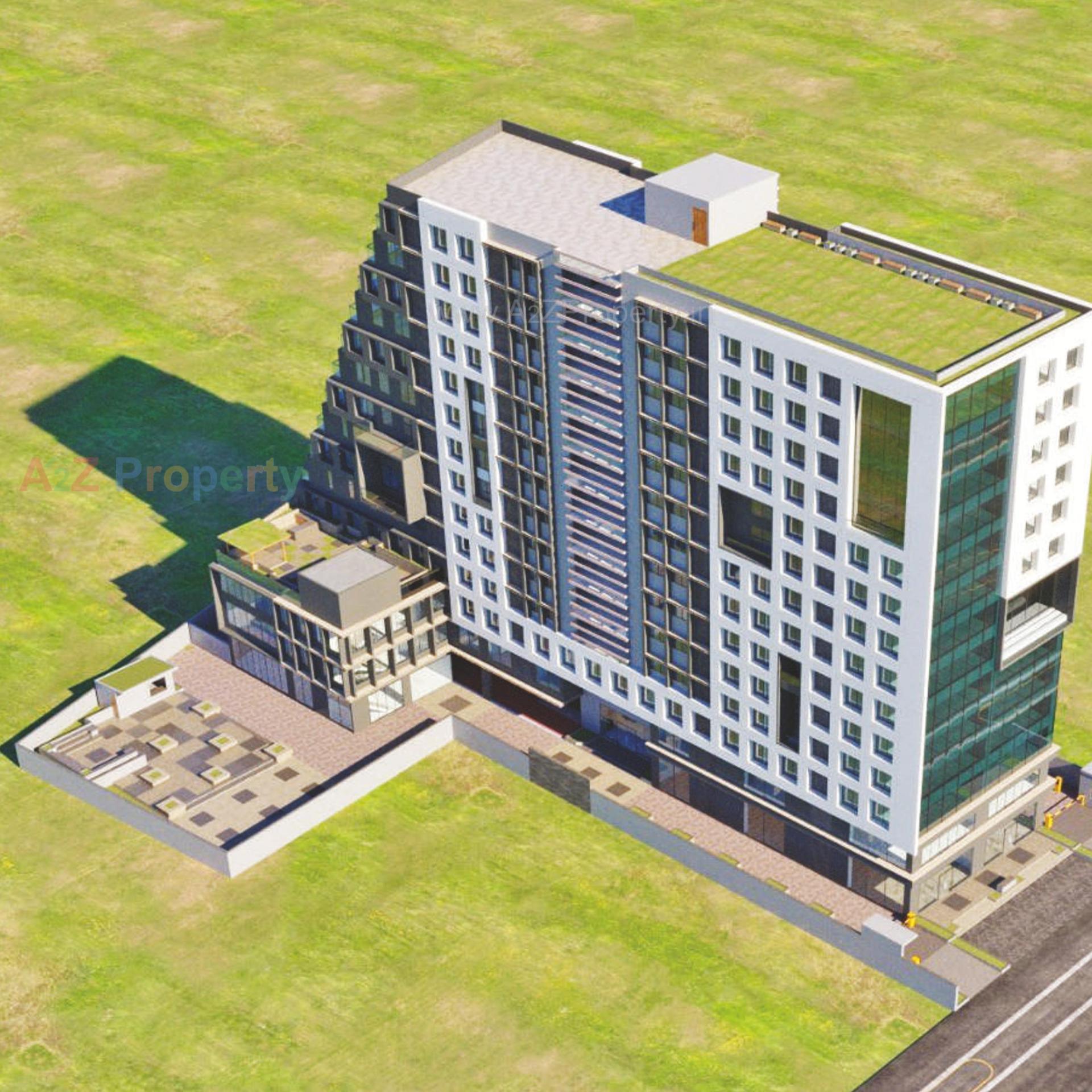 3D Elevation of real estate project Solitaire Connect located at Makarba, Ahmedabad, Gujarat