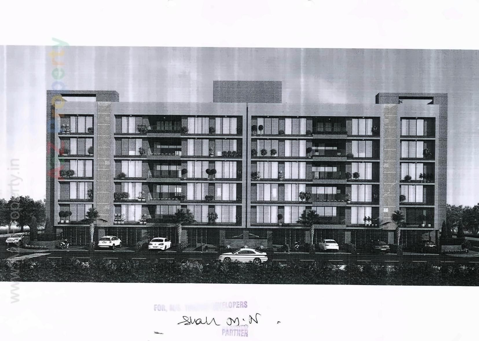 3D Elevation of real estate project Solitaire Reside located at Bodakdev, Ahmedabad, Gujarat