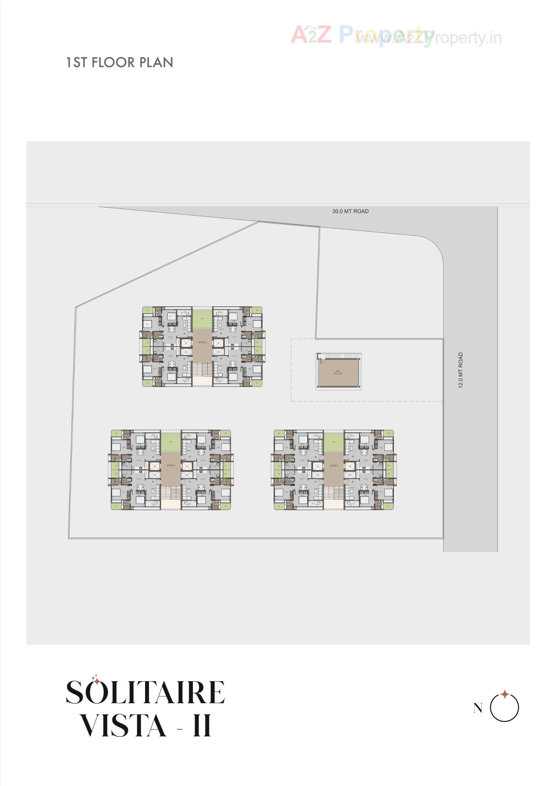 Layout of real estate project Solitaire Vista located at Gota, Ahmedabad, Gujarat