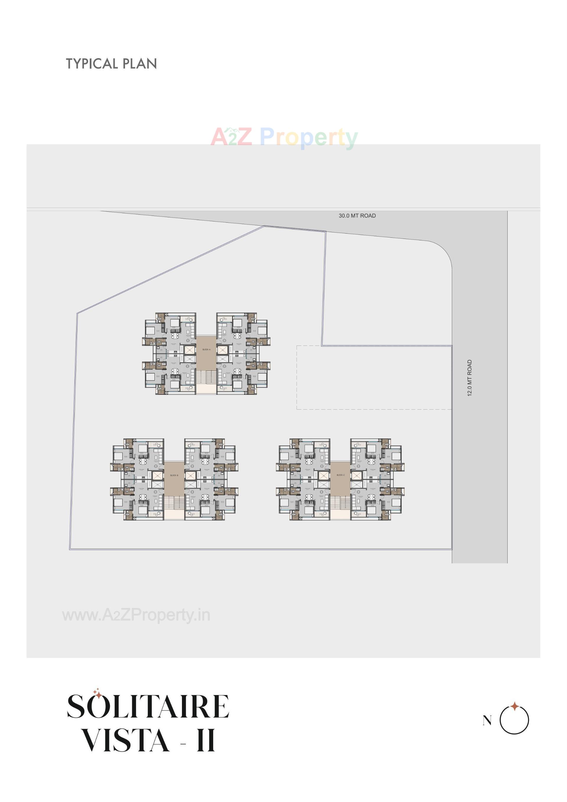 Layout of real estate project Solitaire Vista located at Gota, Ahmedabad, Gujarat