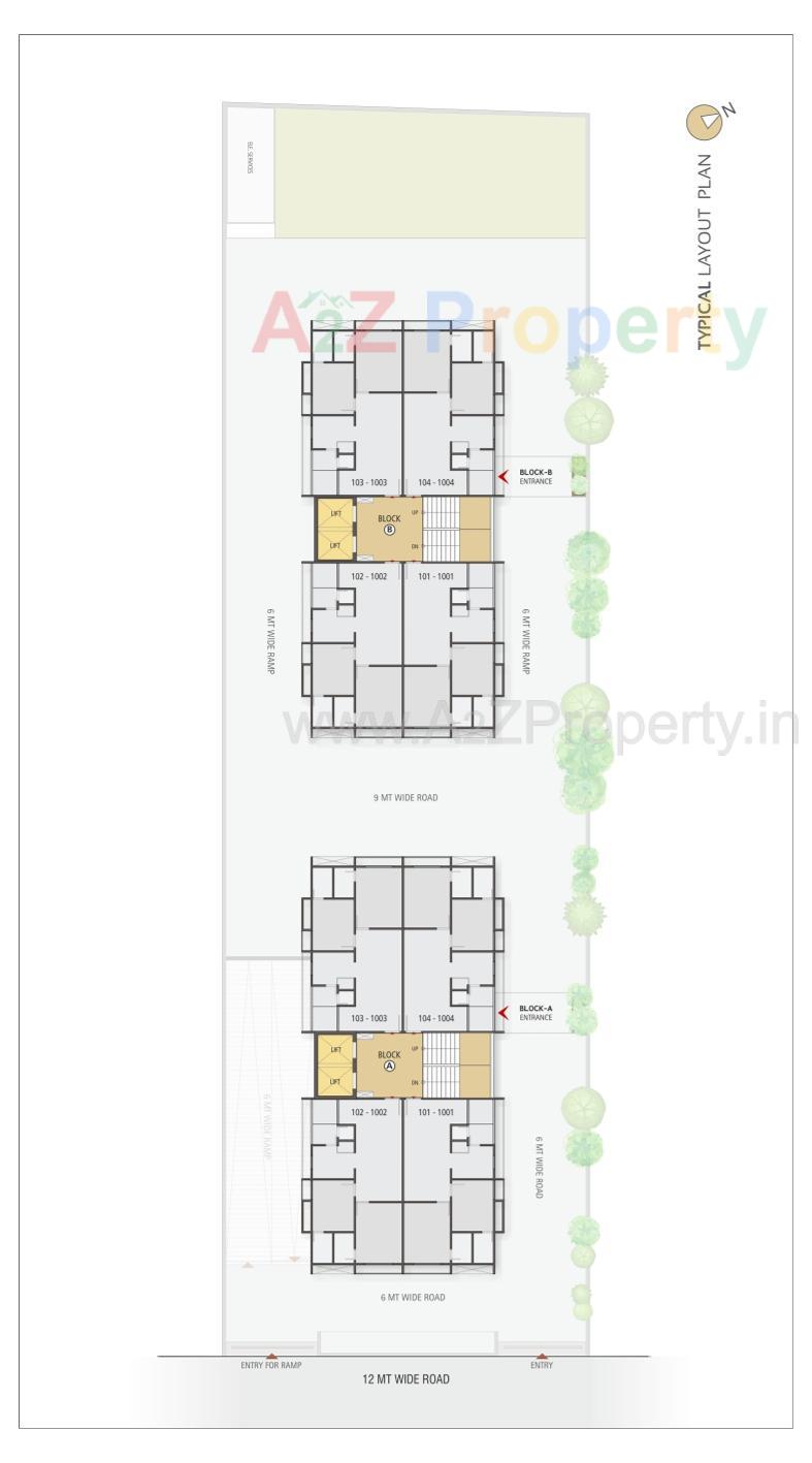 Layout of real estate project Solitaire Vista located at Gota, Ahmedabad, Gujarat