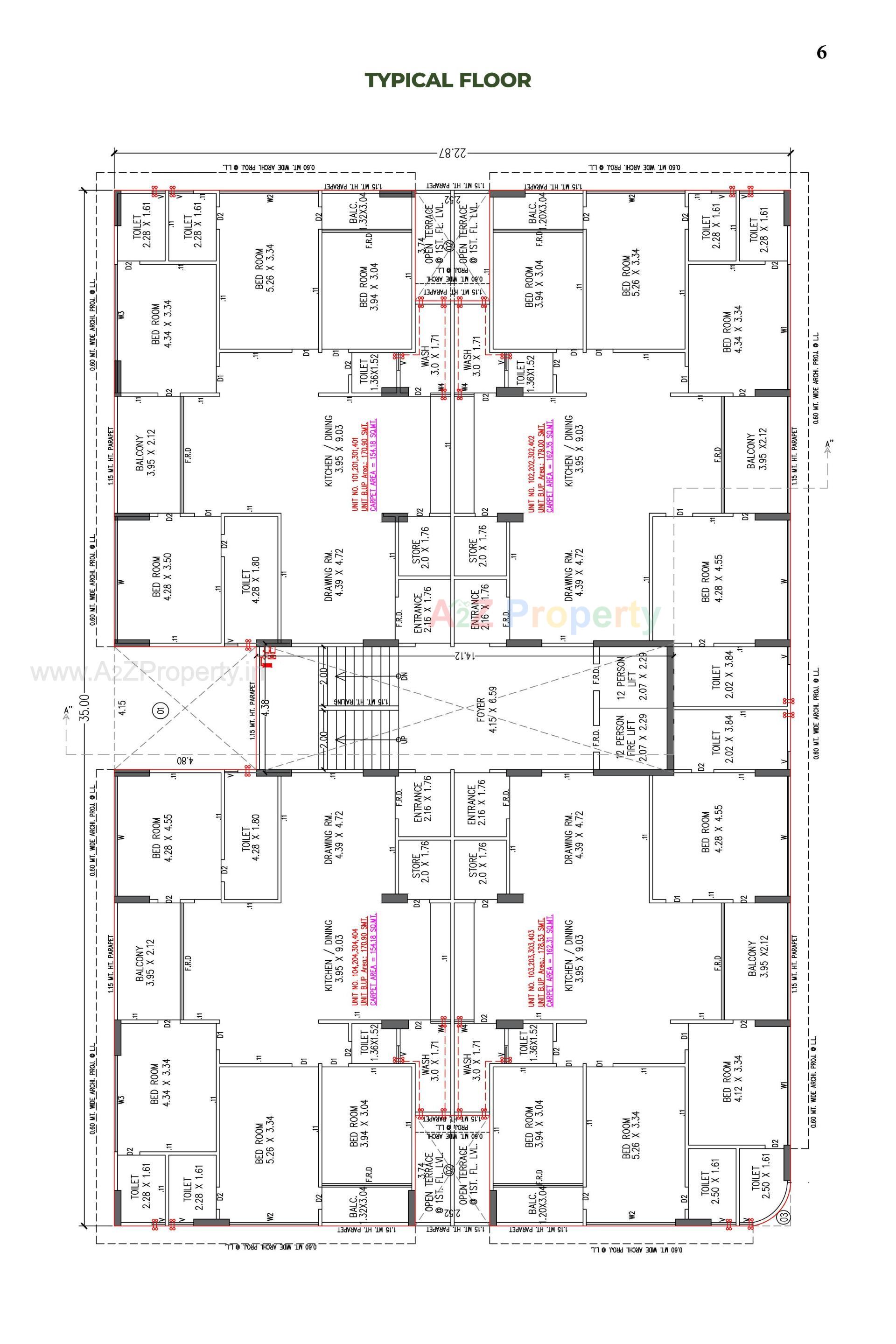 Layout of real estate project Solo Bliss located at Sola, Ahmedabad, Gujarat