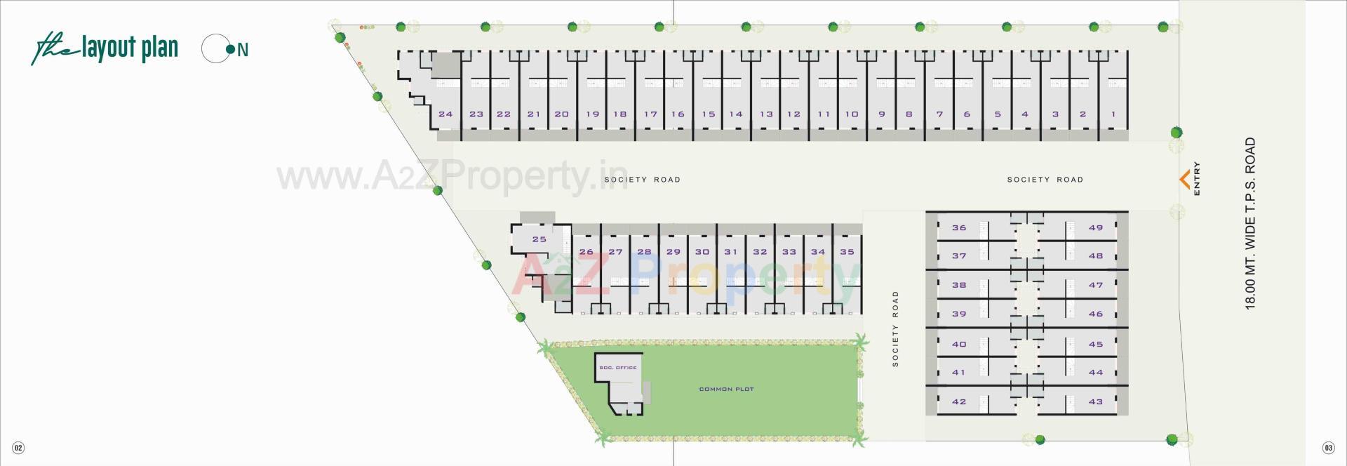 Layout of real estate project Somnath Villa located at Geratpur, Ahmedabad, Gujarat