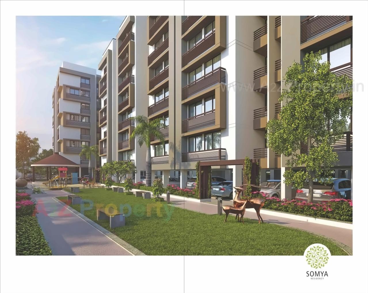 3D Elevation of real estate project Somya Residency located at Sarkhej, Ahmedabad, Gujarat